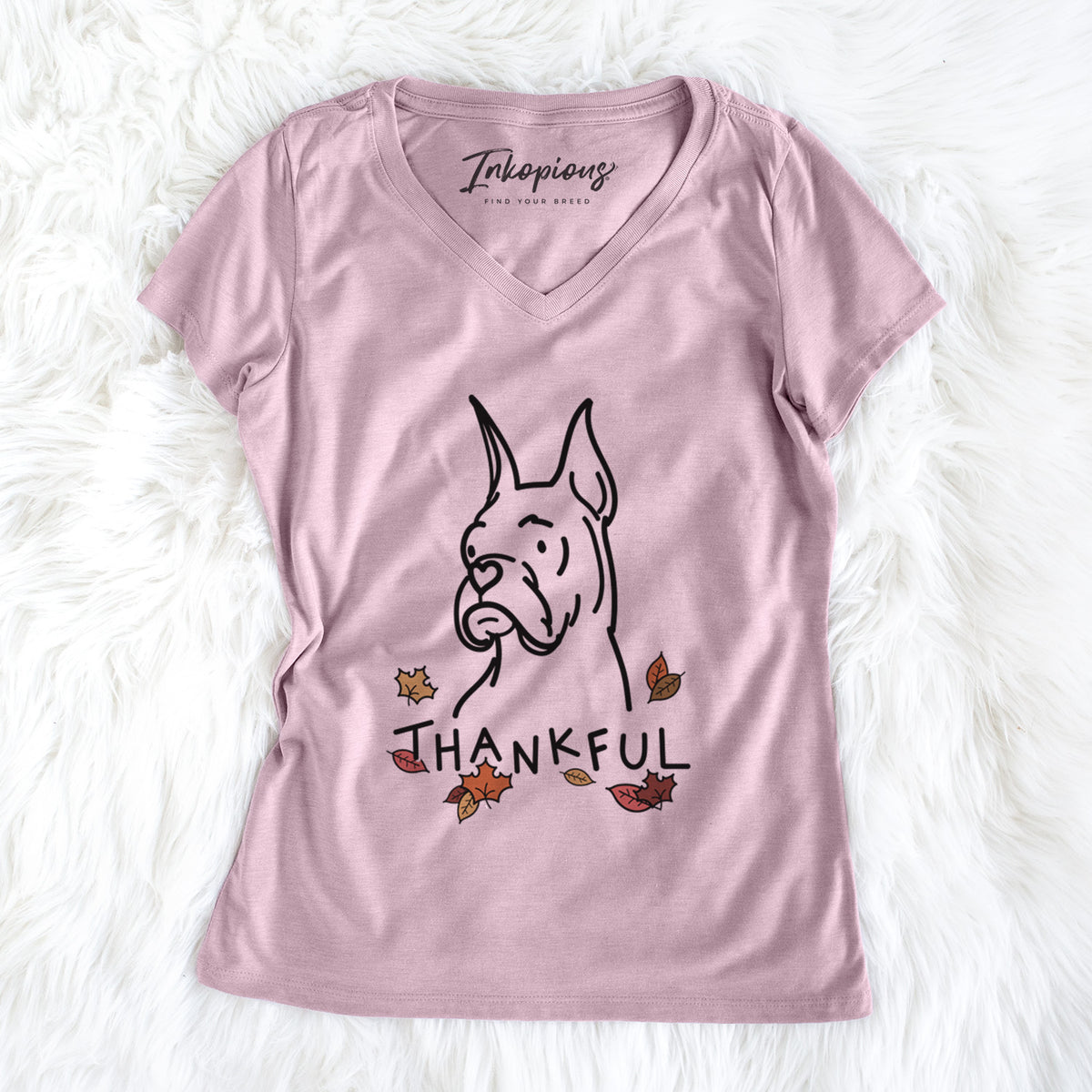 Thankful Rescue Boxer - Billy - Women's Perfect V-neck Shirt