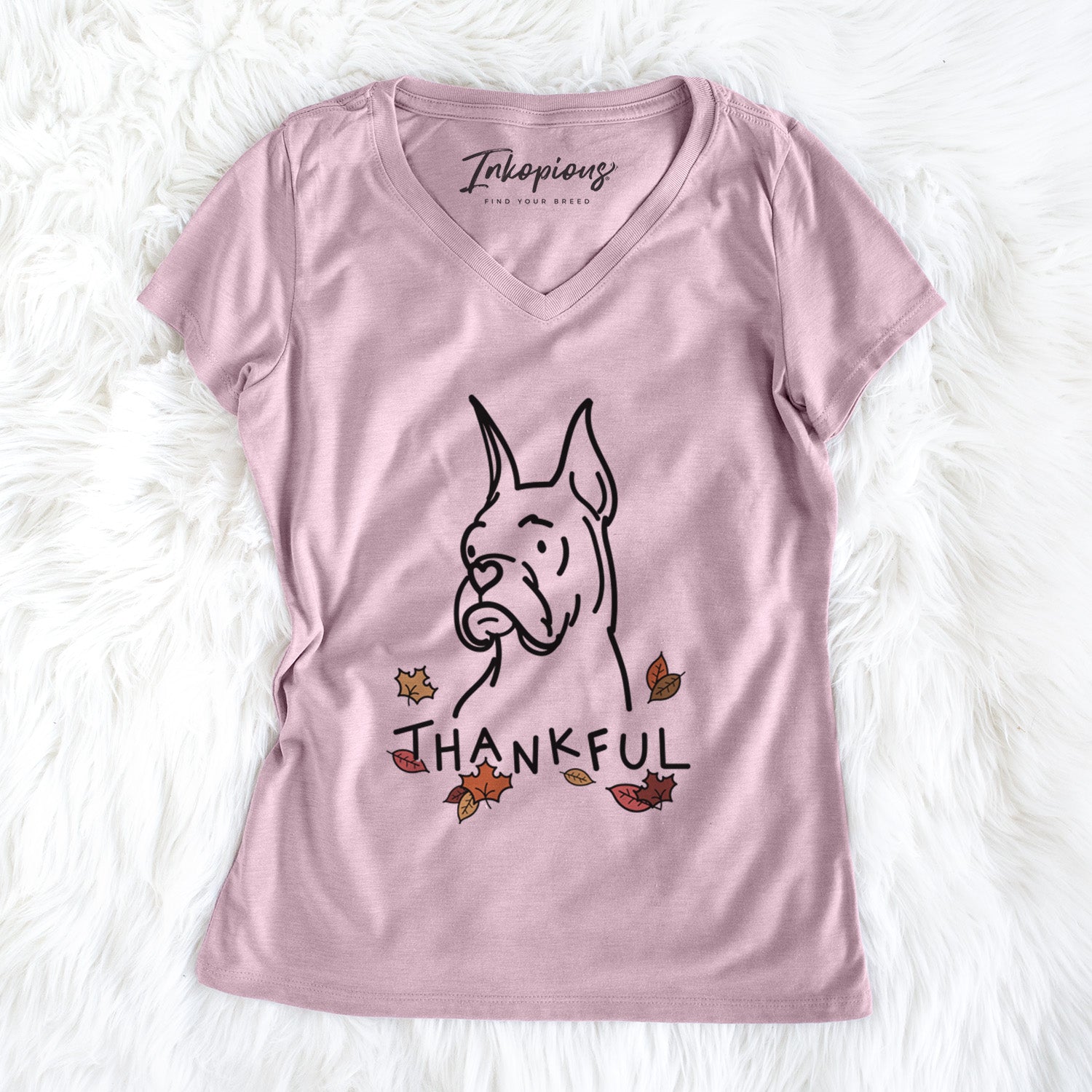 Thankful Rescue Boxer - Billy - Women's Perfect V-neck Shirt