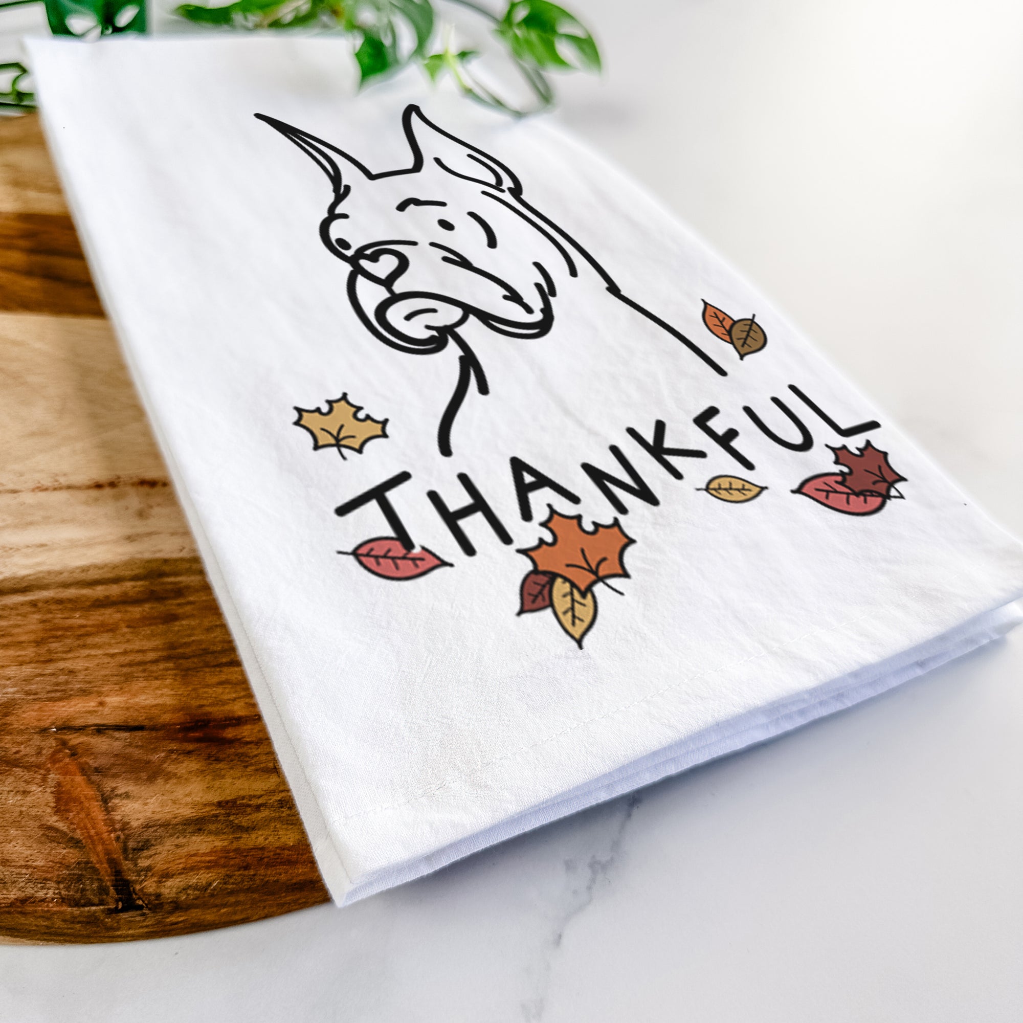 Thankful Rescue Boxer - Billy - Tea Towel