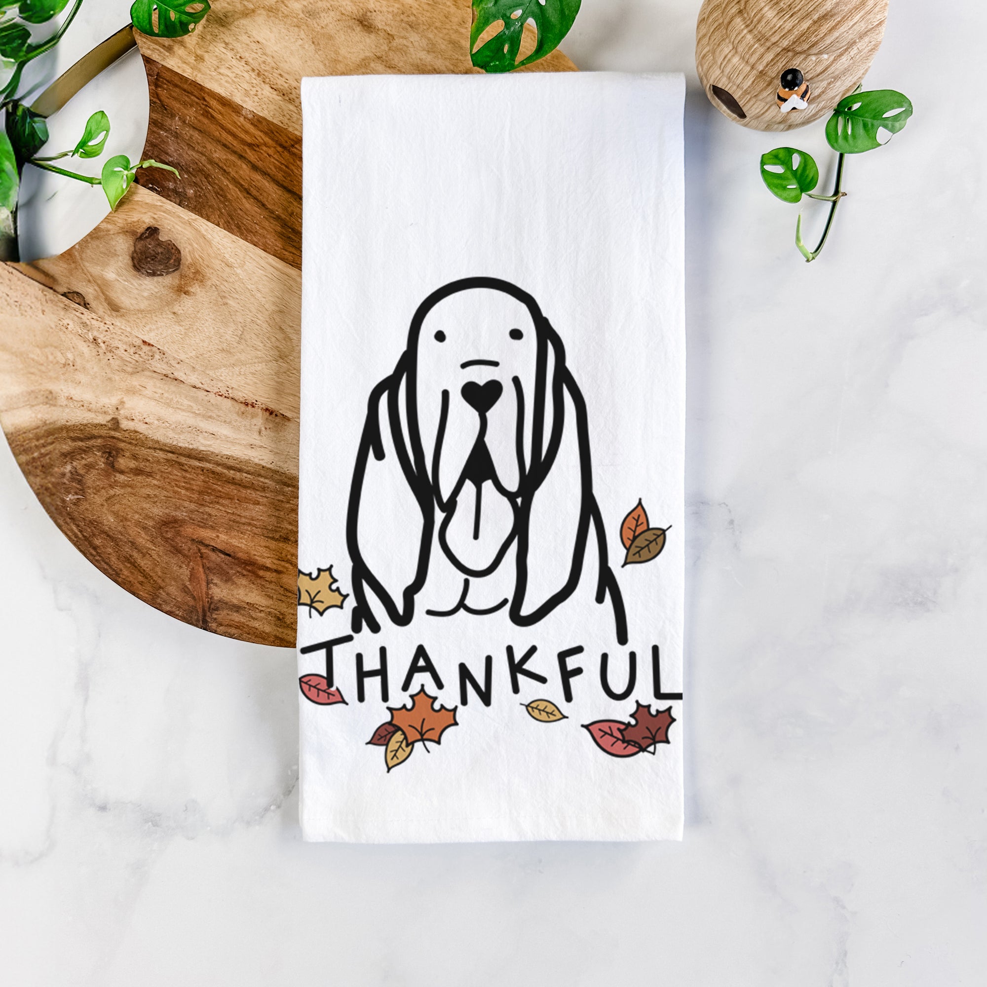 Thankful Bloodhound - Tea Towel