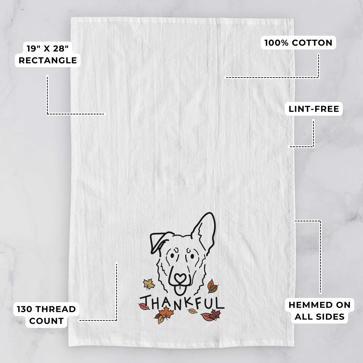 Thankful Shepherd Mix - Bodhi - Tea Towel