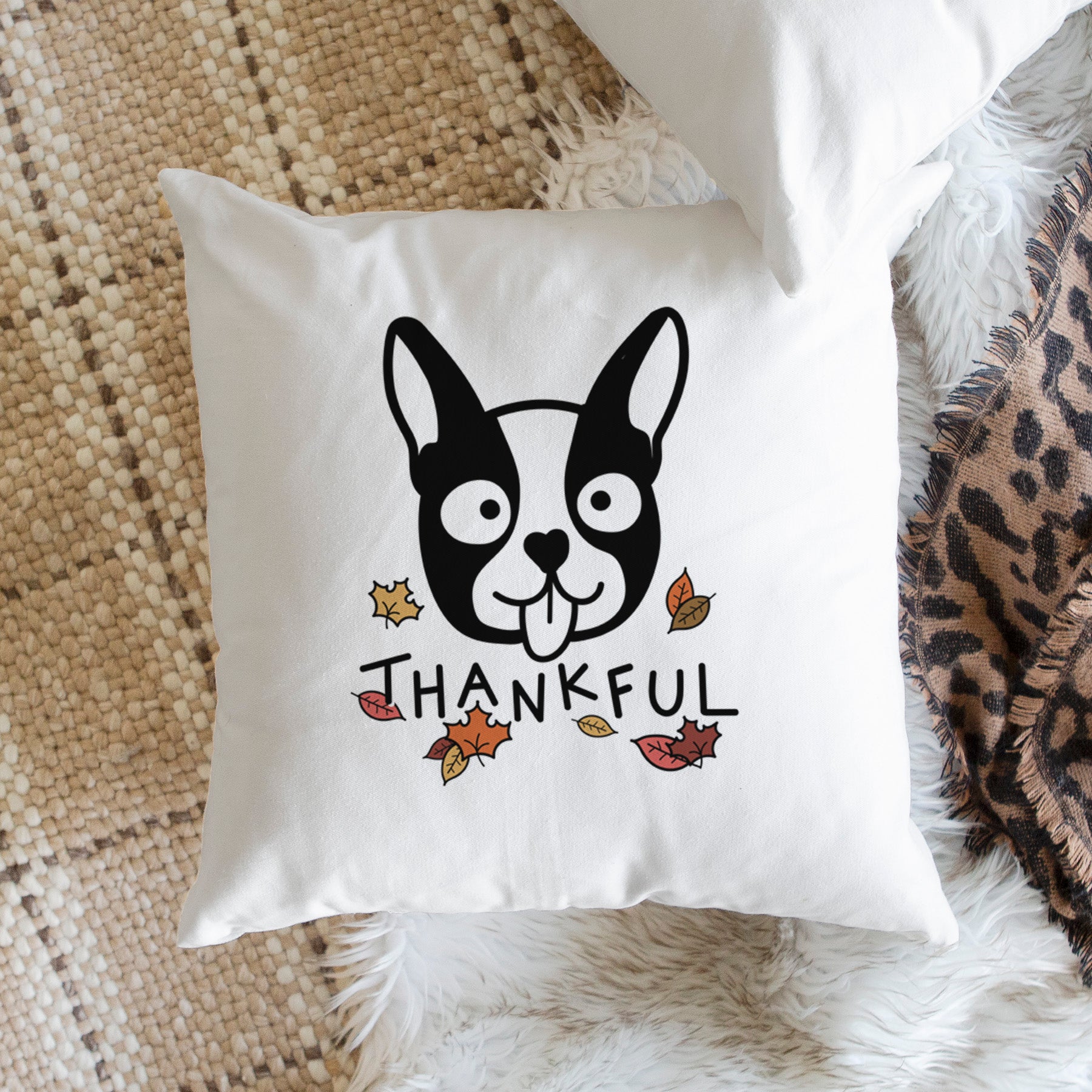 Love Always Boston Terrier - Throw Pillow Cover