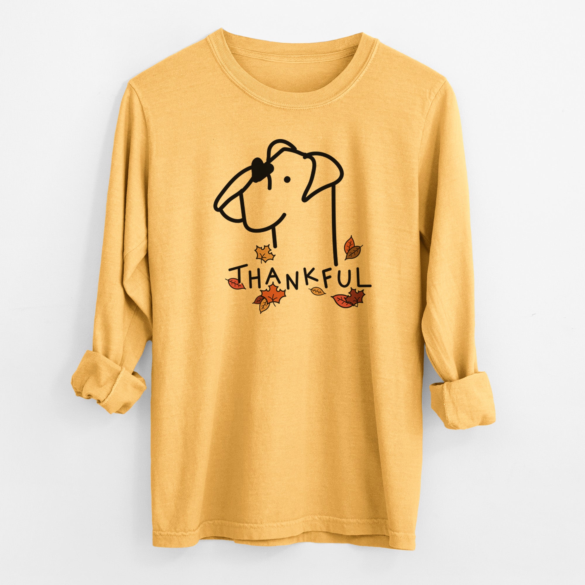 Thankful Boxer - Men's Heavyweight 100% Cotton Long Sleeve