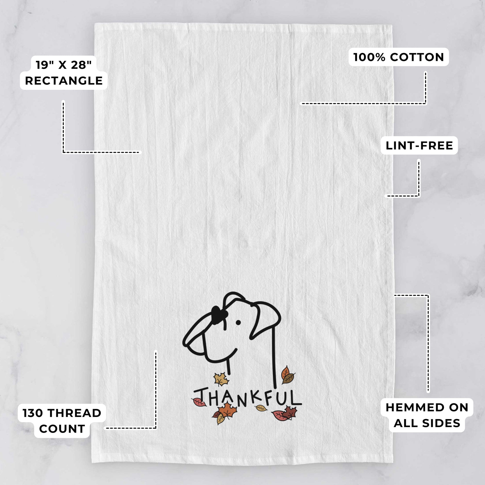 Thankful Boxer - Tea Towel