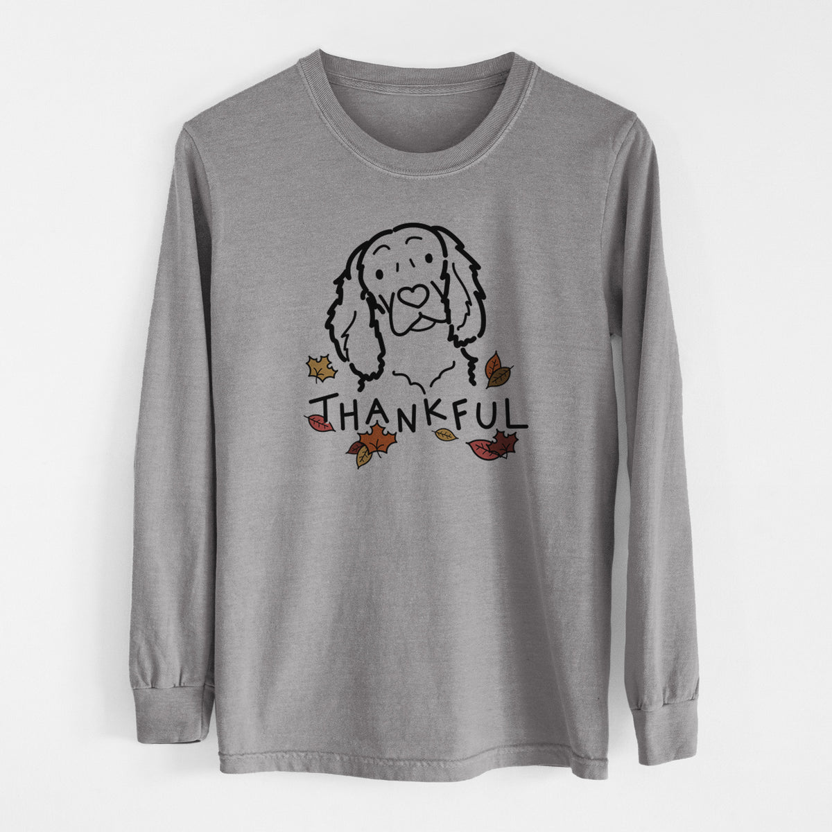 Thankful Boykin Spaniel - Men's Heavyweight 100% Cotton Long Sleeve