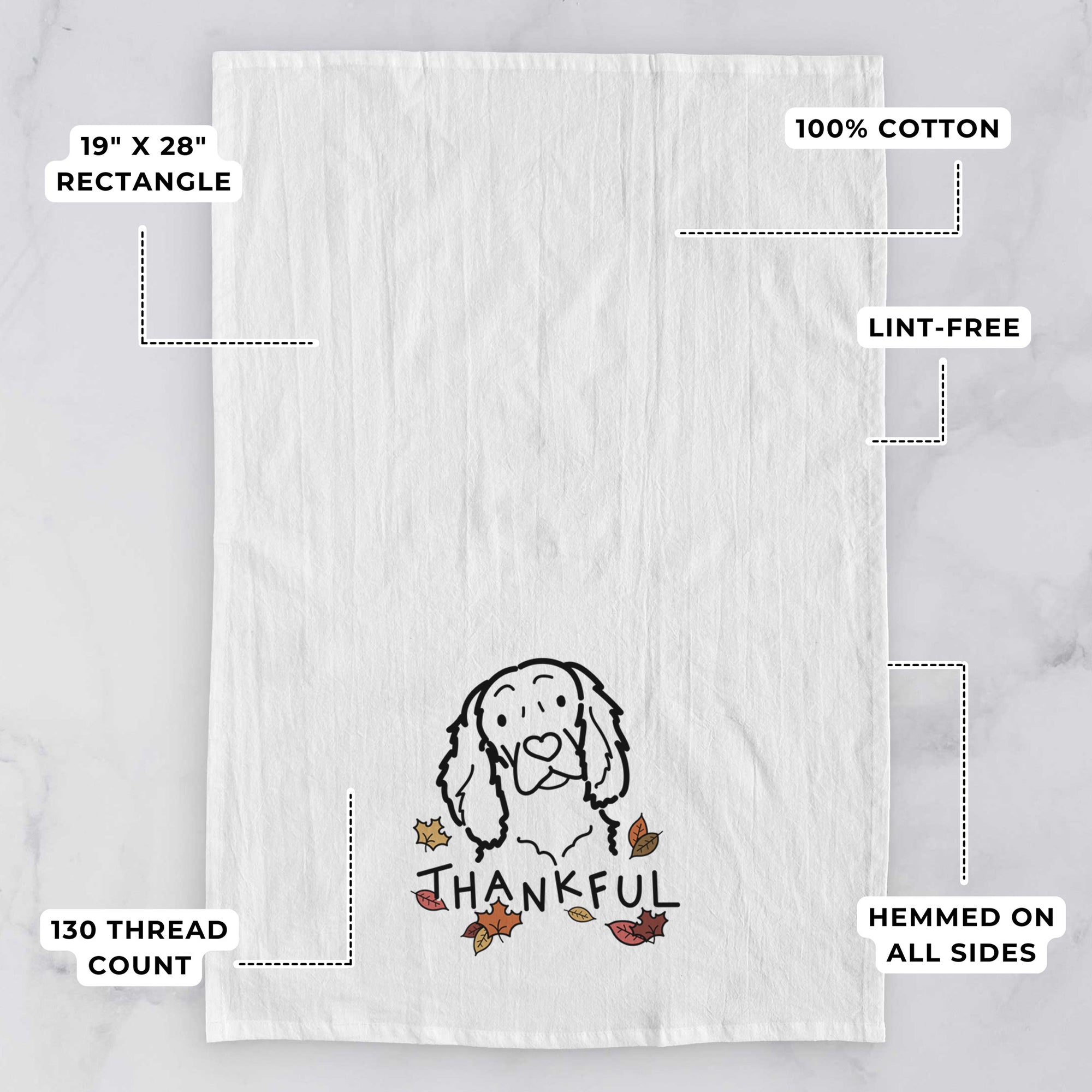 Thankful Boykin Spaniel - Tea Towel