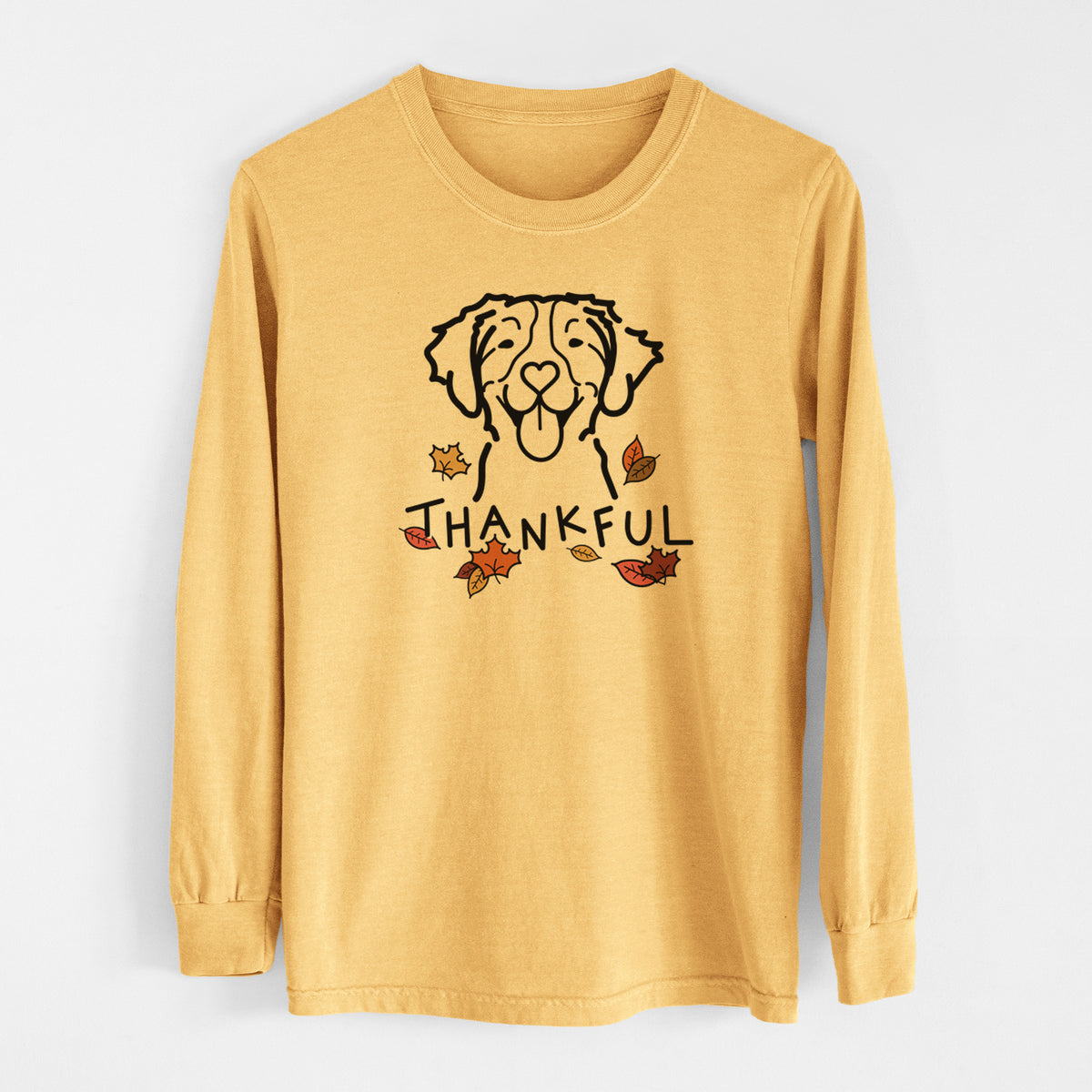 Thankful Brittany - Men&#39;s Heavyweight 100% Cotton Long Sleeve