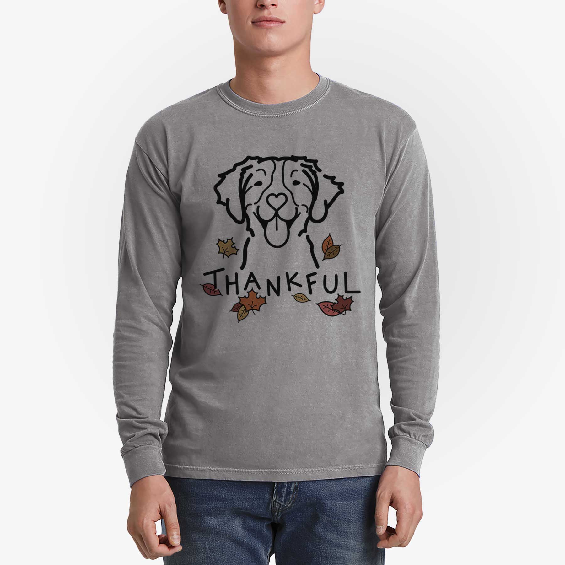 Thankful Brittany - Men's Heavyweight 100% Cotton Long Sleeve