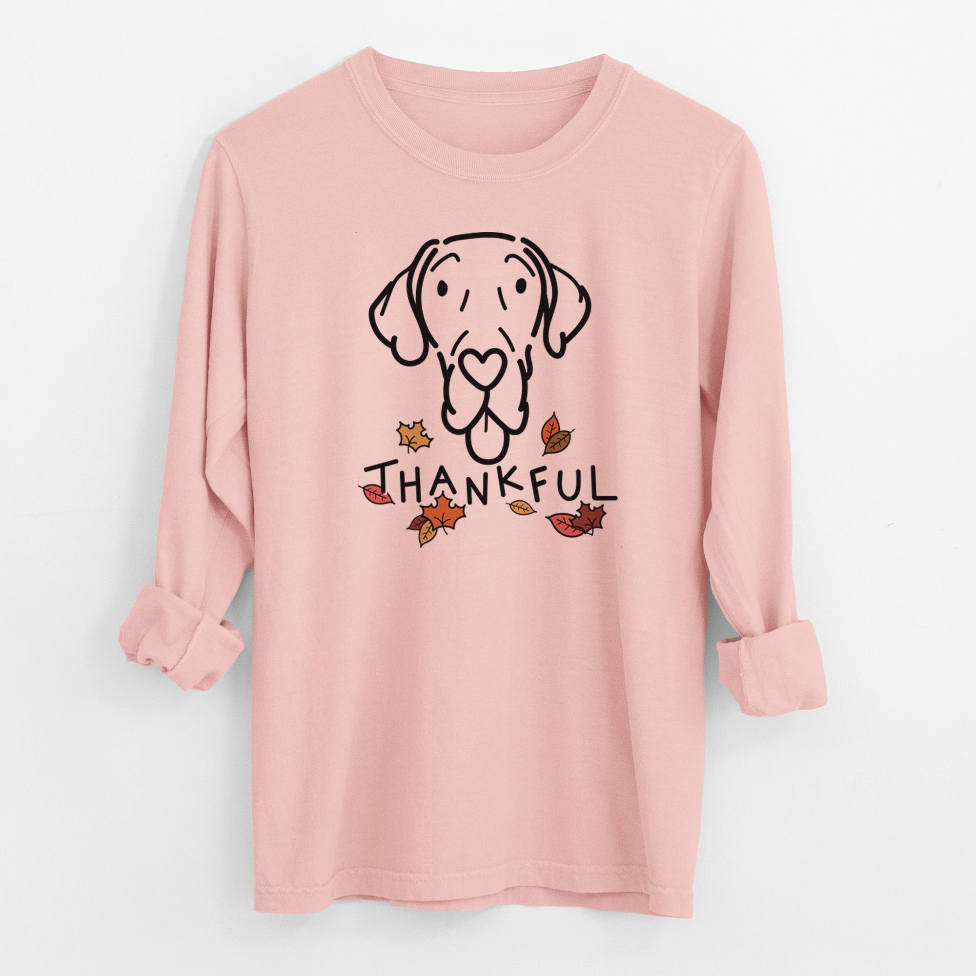 Thankful Great Dane - Bruce - Men's Heavyweight 100% Cotton Long Sleeve