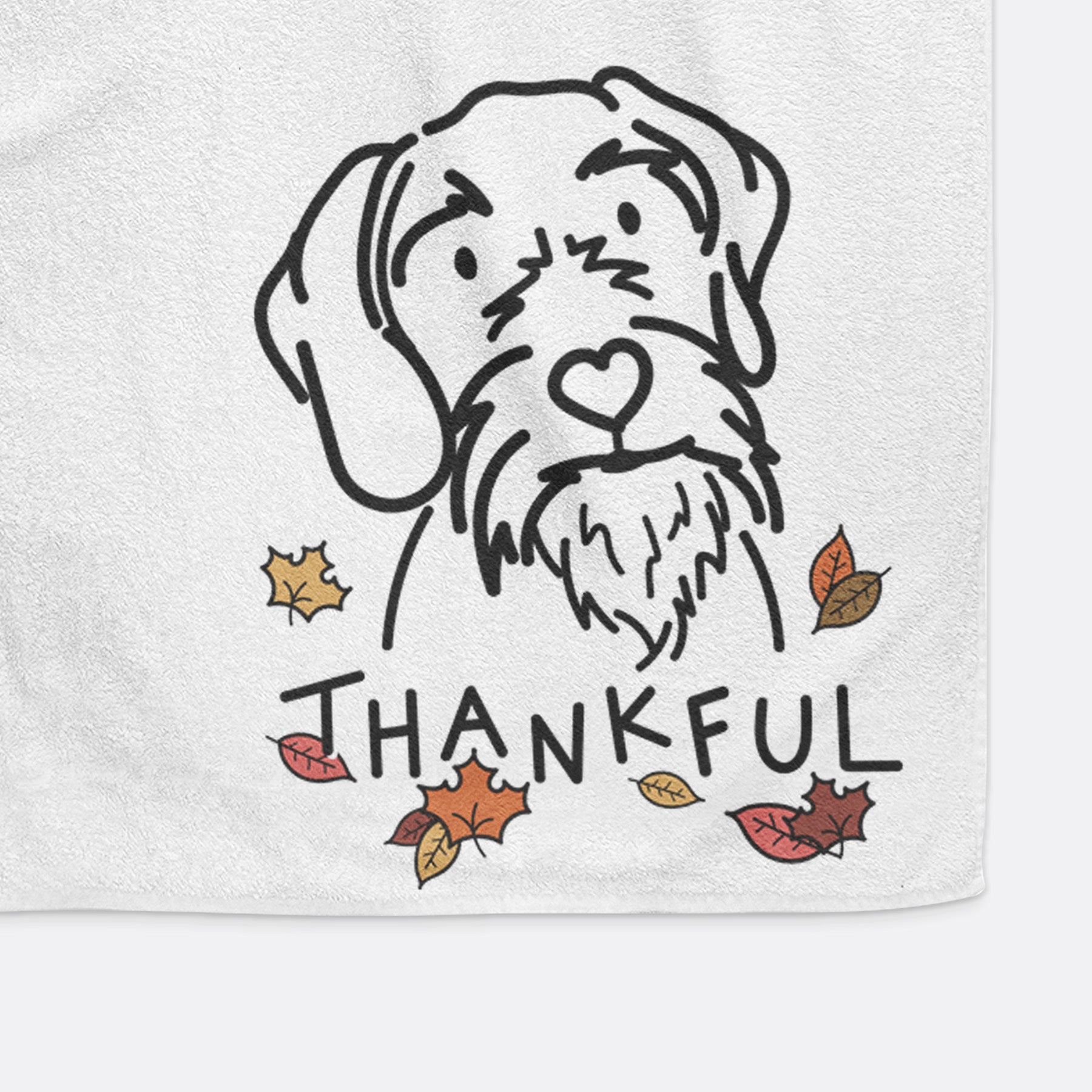 Thankful German Wirehaired Pointer - Buck - Hand Towel