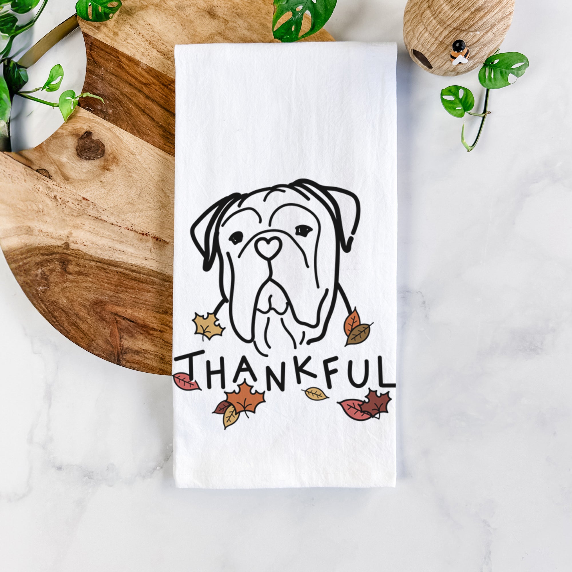 Thankful Bull Mastiff - Vivian - Tea Towel