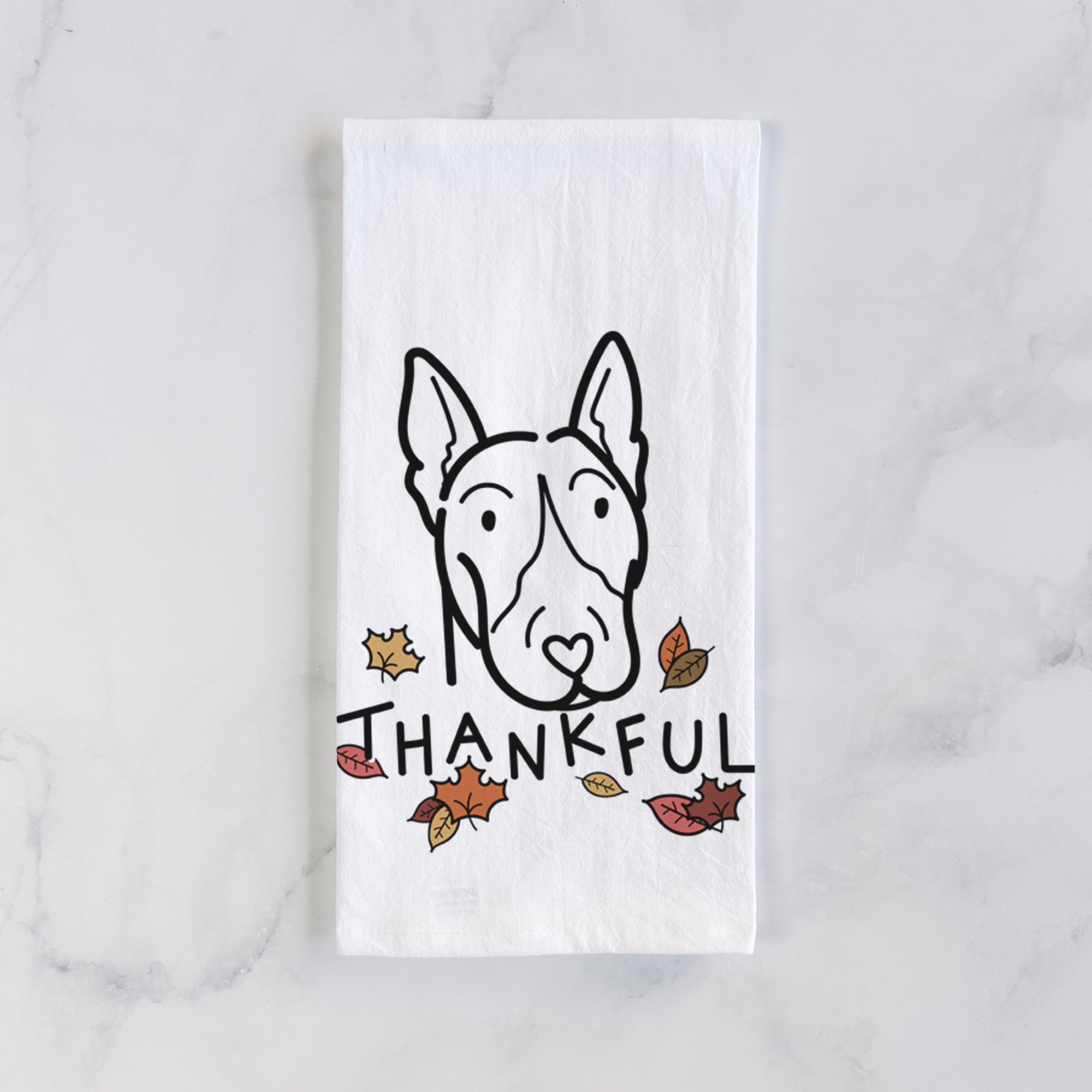 Thankful Bull Terrier - Tea Towel