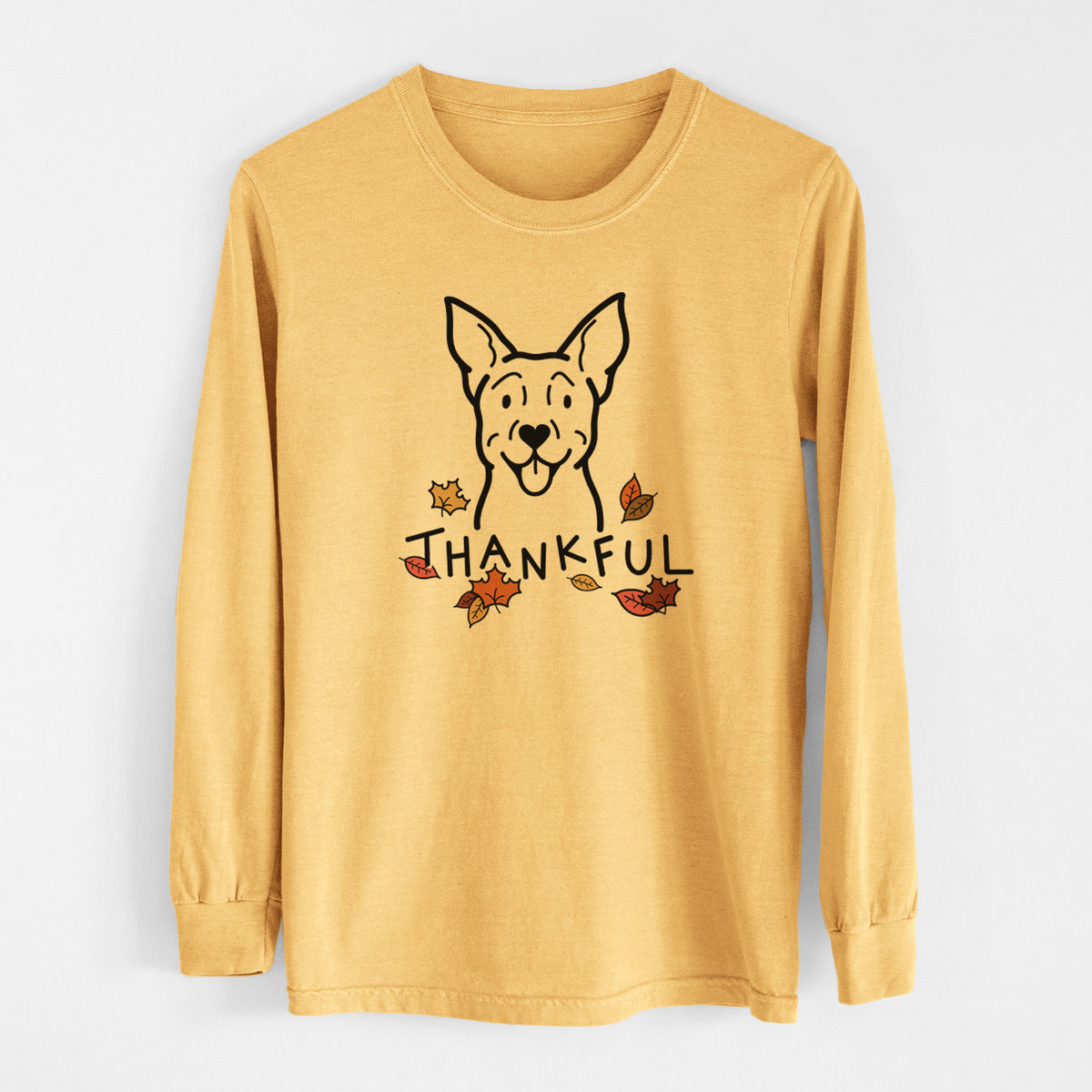 Thankful Carolina Dog - Men&#39;s Heavyweight 100% Cotton Long Sleeve