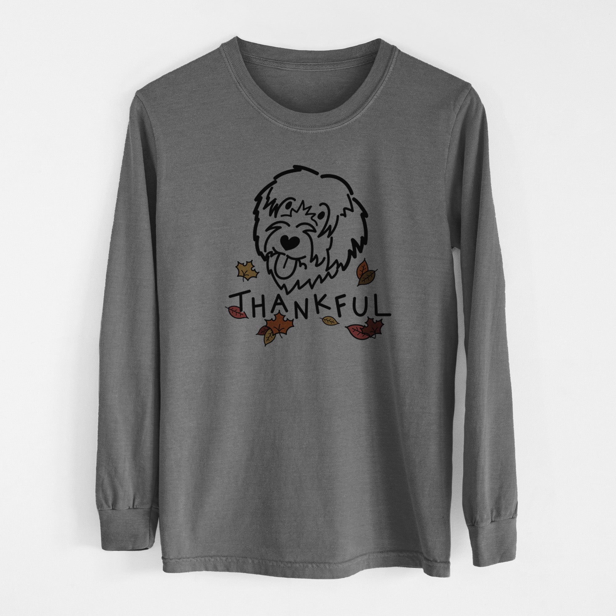 Thankful Catalan Sheepdog - Men's Heavyweight 100% Cotton Long Sleeve