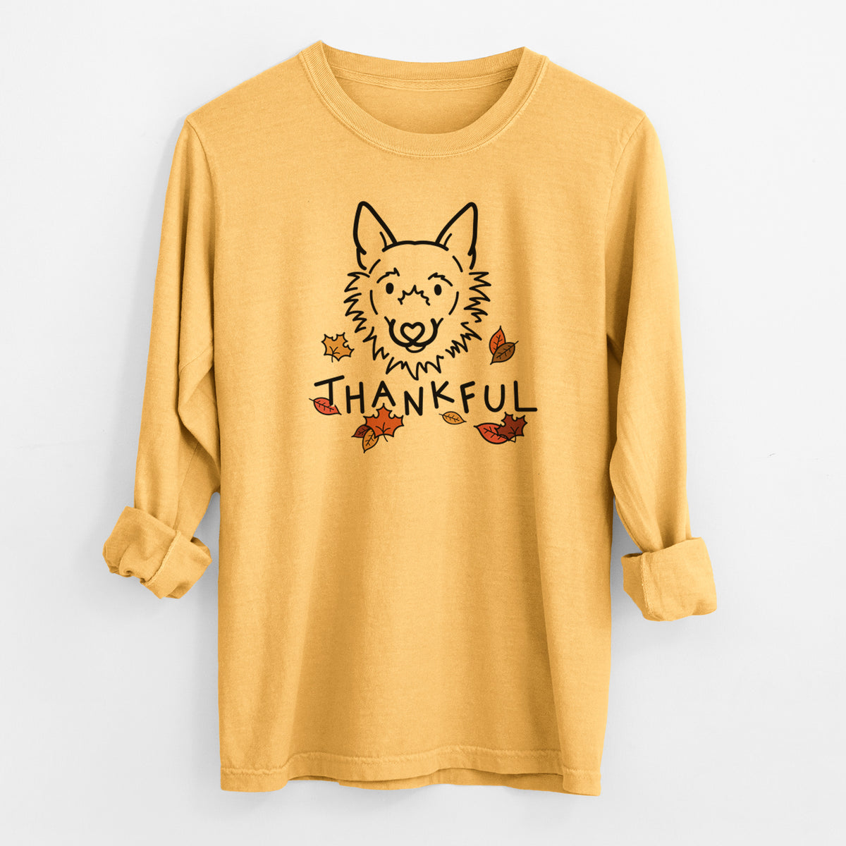 Thankful Super Mutt - Chewy - Men's Heavyweight 100% Cotton Long Sleeve