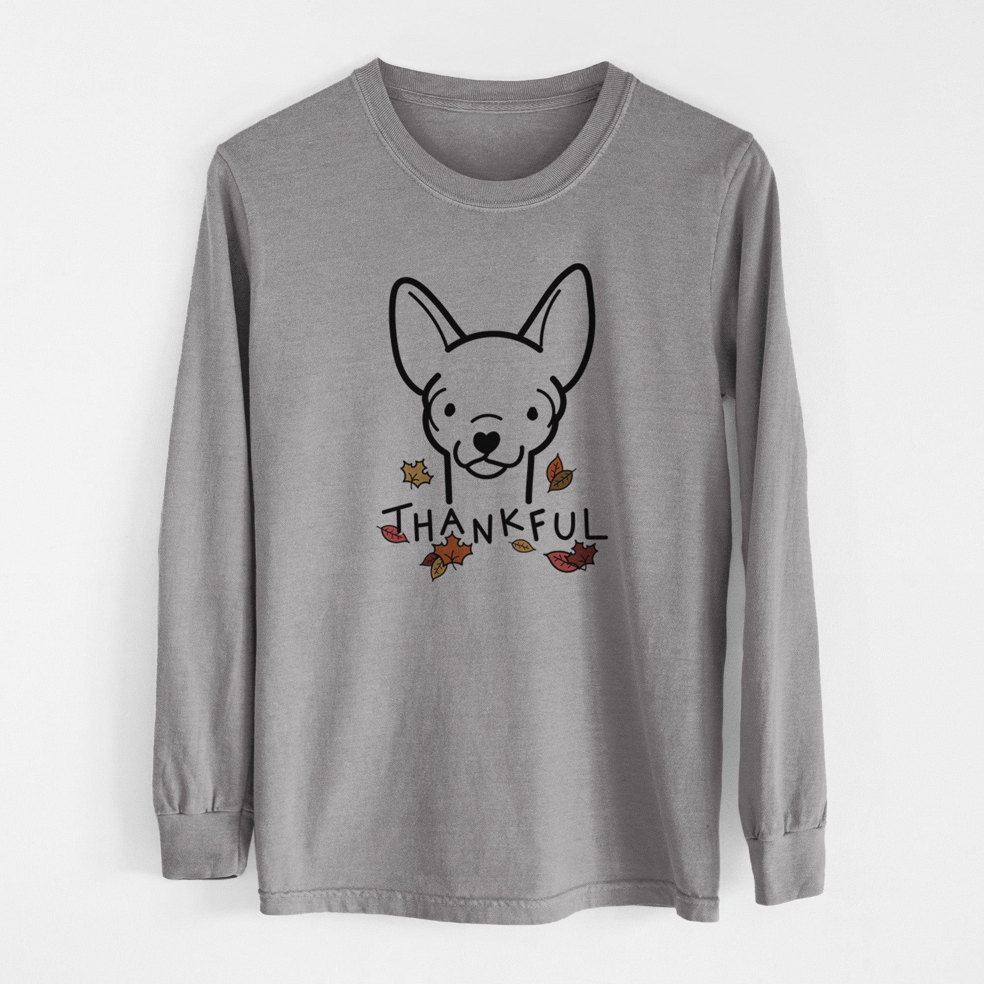 Thankful Chihuahua - Men's Heavyweight 100% Cotton Long Sleeve