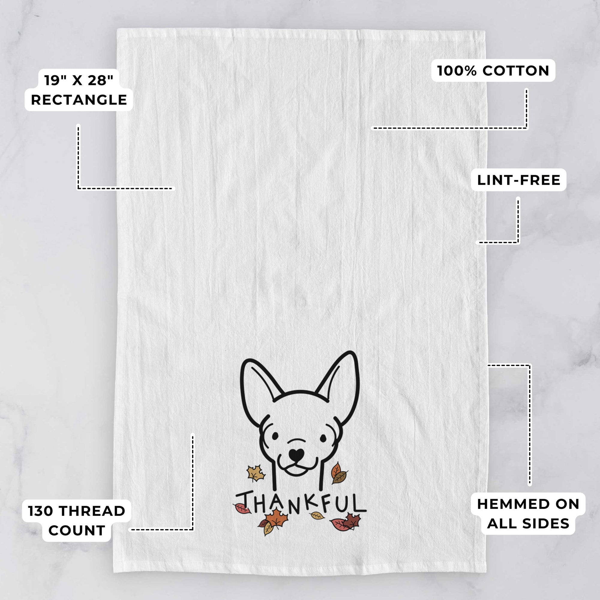 Thankful Chihuahua - Tea Towel