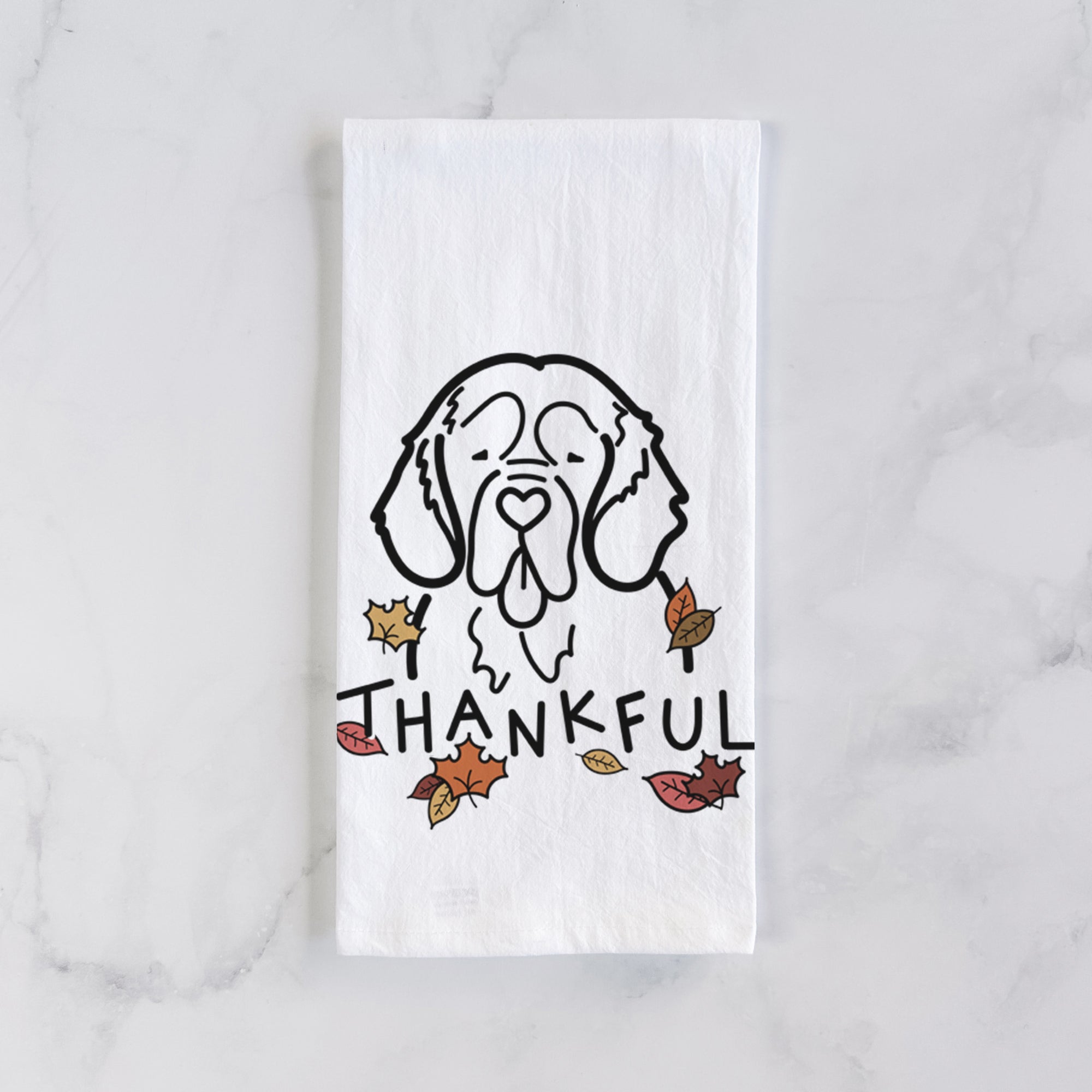 Thankful Clumber Spaniel - Tea Towel