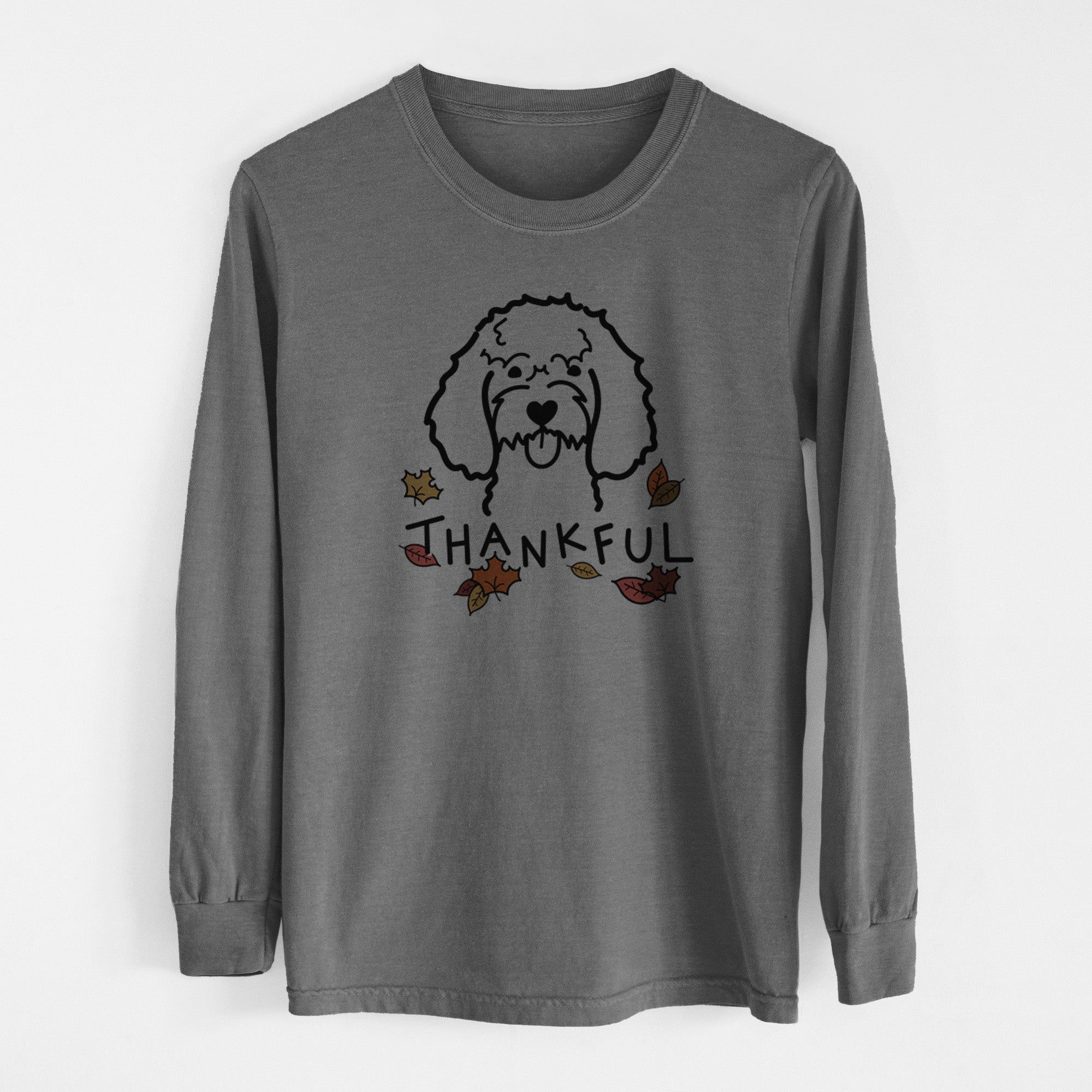 Thankful Cockapoo - Men's Heavyweight 100% Cotton Long Sleeve