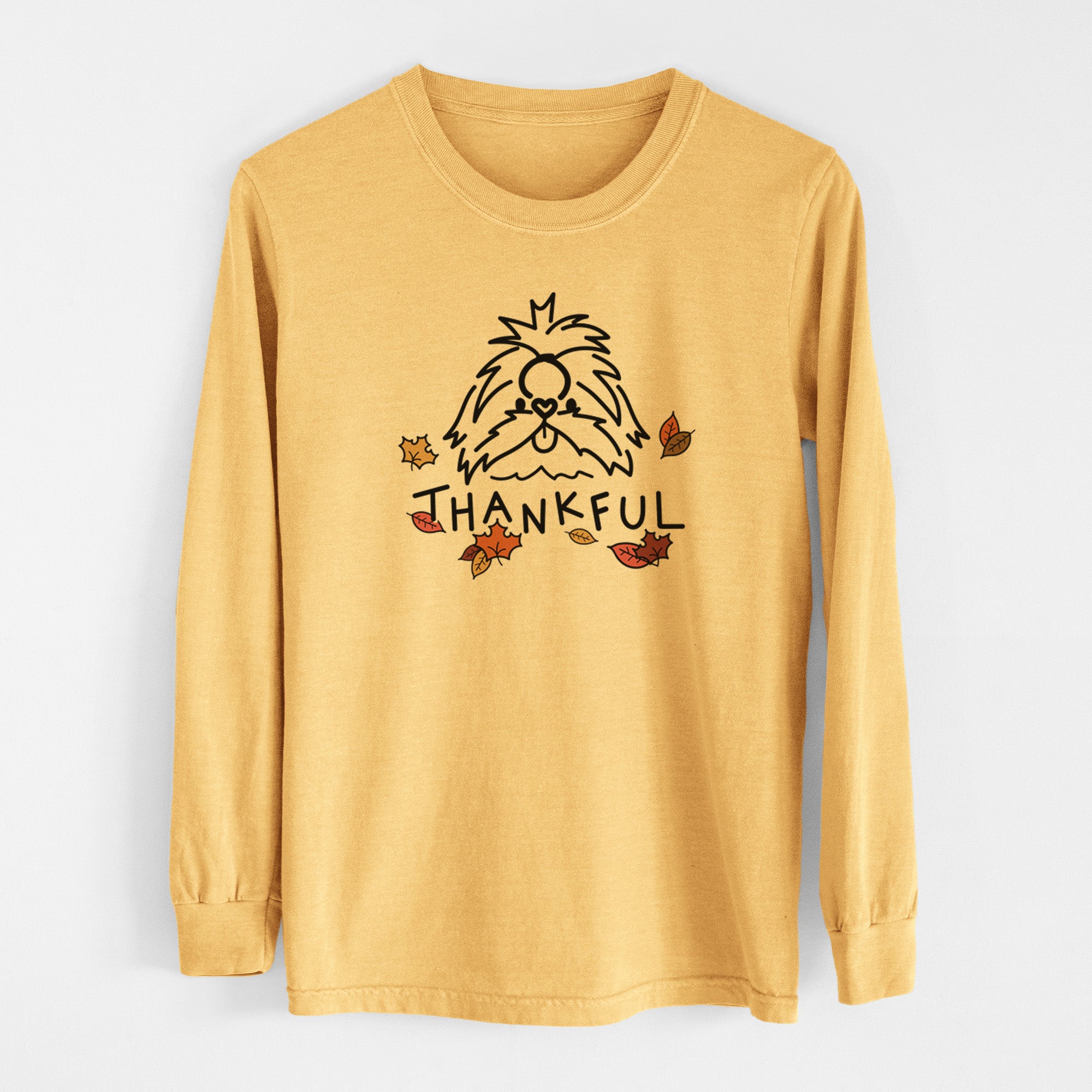 Thankful Shih Tzu - CoCo - Men's Heavyweight 100% Cotton Long Sleeve