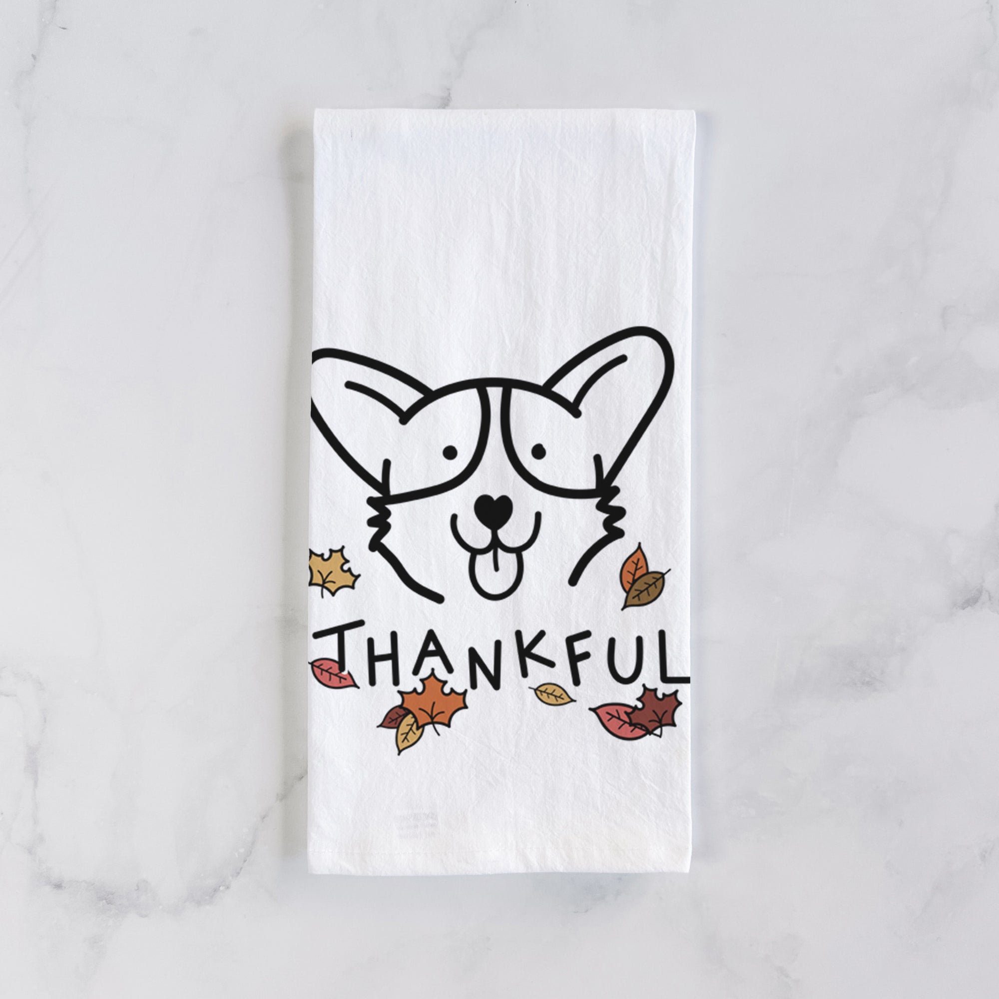 Thankful Corgi - Tea Towel