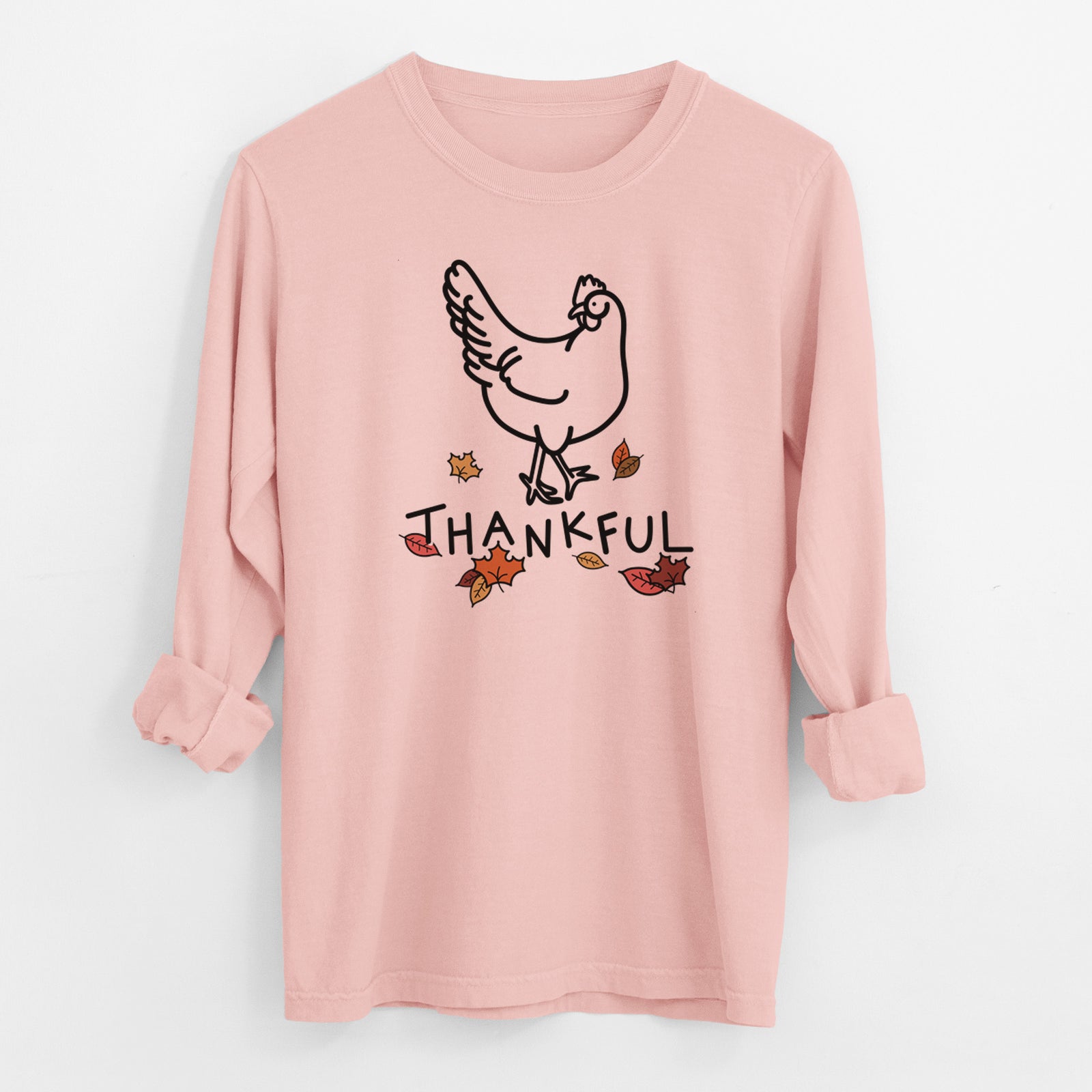 Thankful Chicken - Daisy - Men's Heavyweight 100% Cotton Long Sleeve
