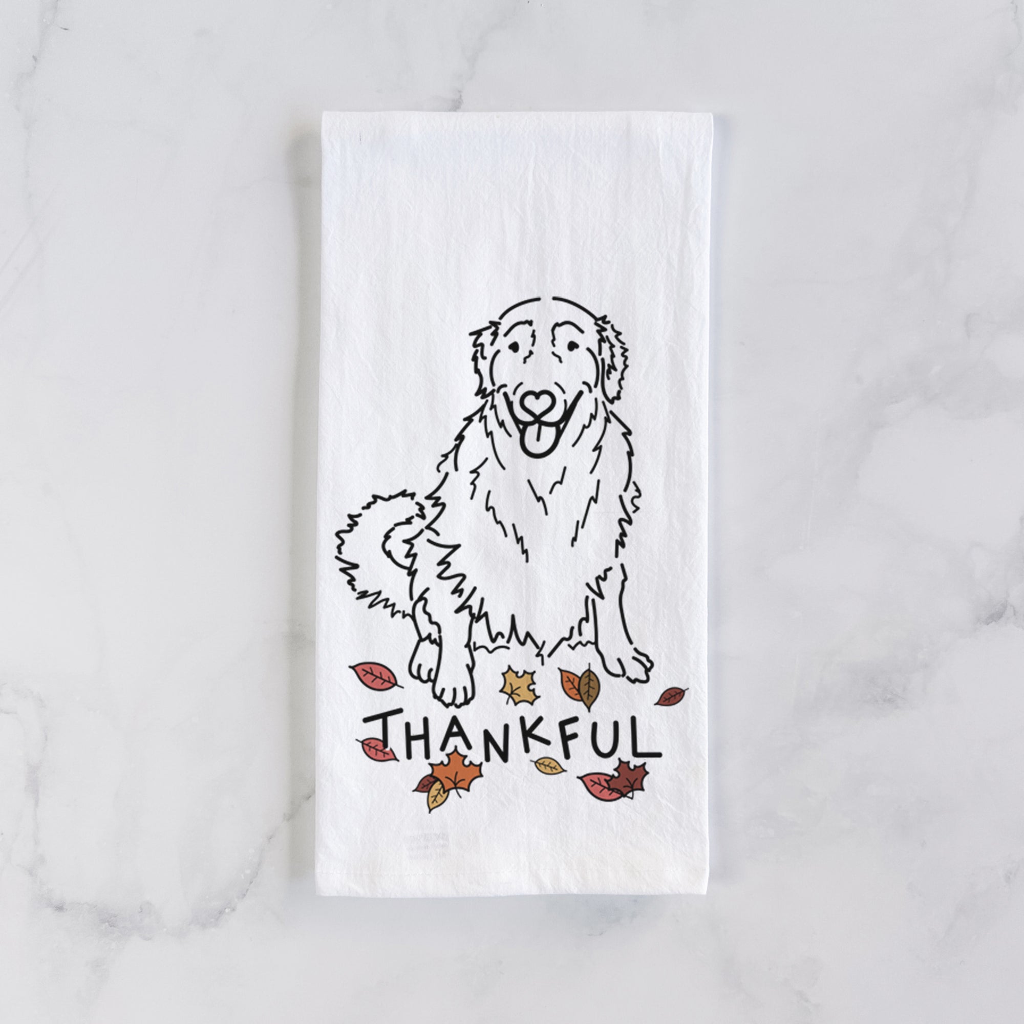 Thankful Golden Retriever - Daisy - Tea Towel