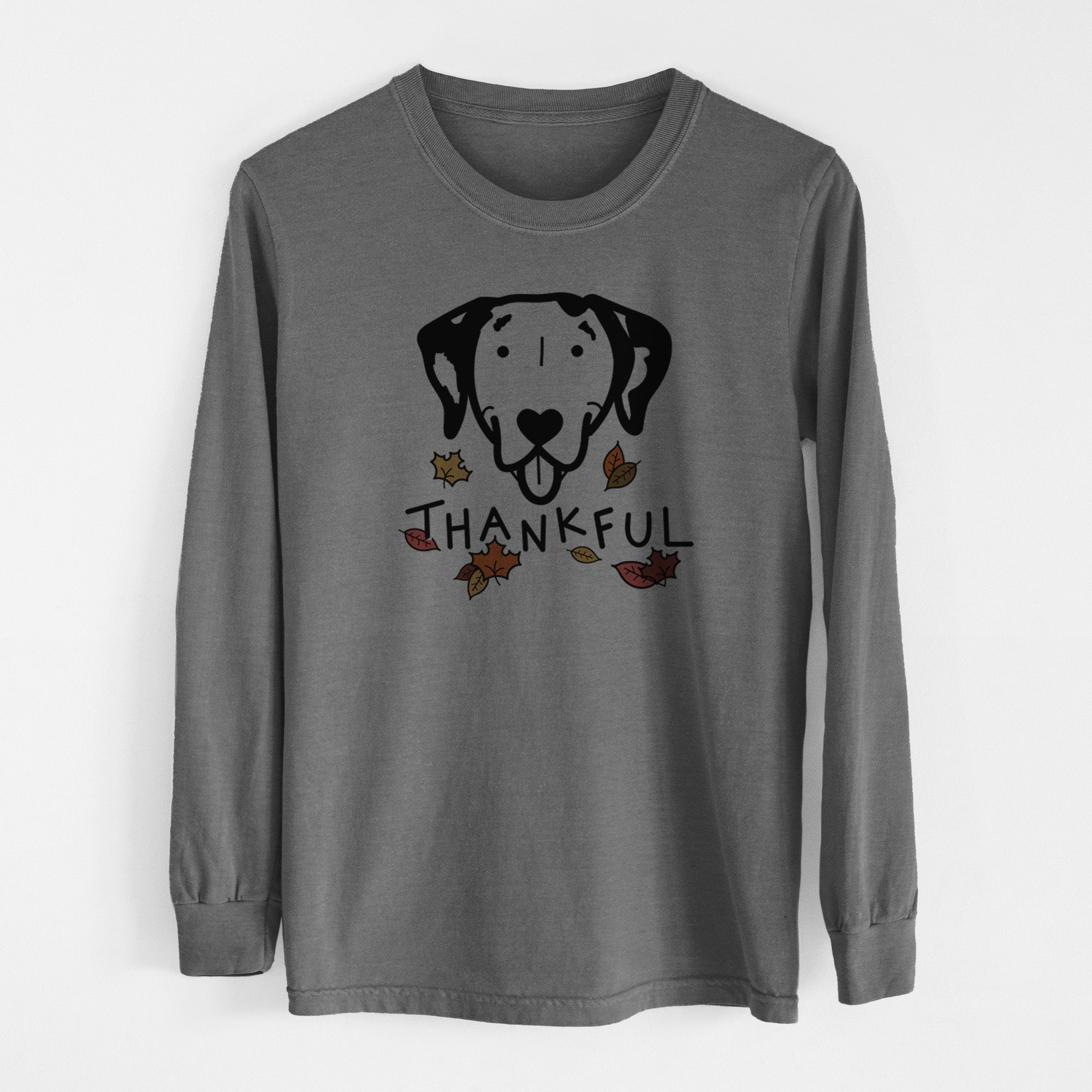 Thankful Dalmatian - Men's Heavyweight 100% Cotton Long Sleeve