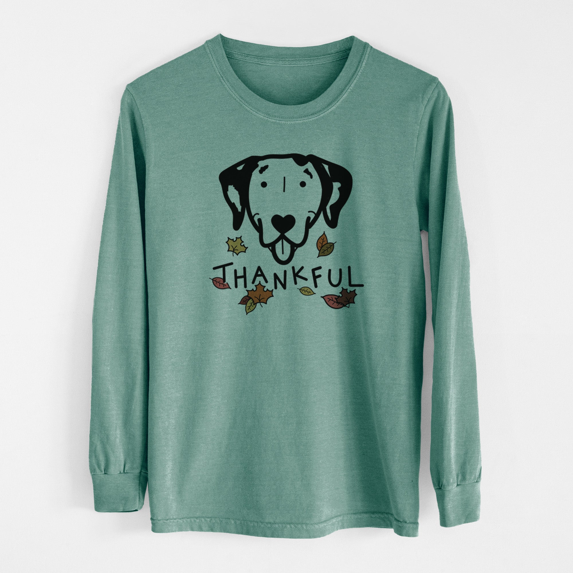 Thankful Dalmatian - Men's Heavyweight 100% Cotton Long Sleeve