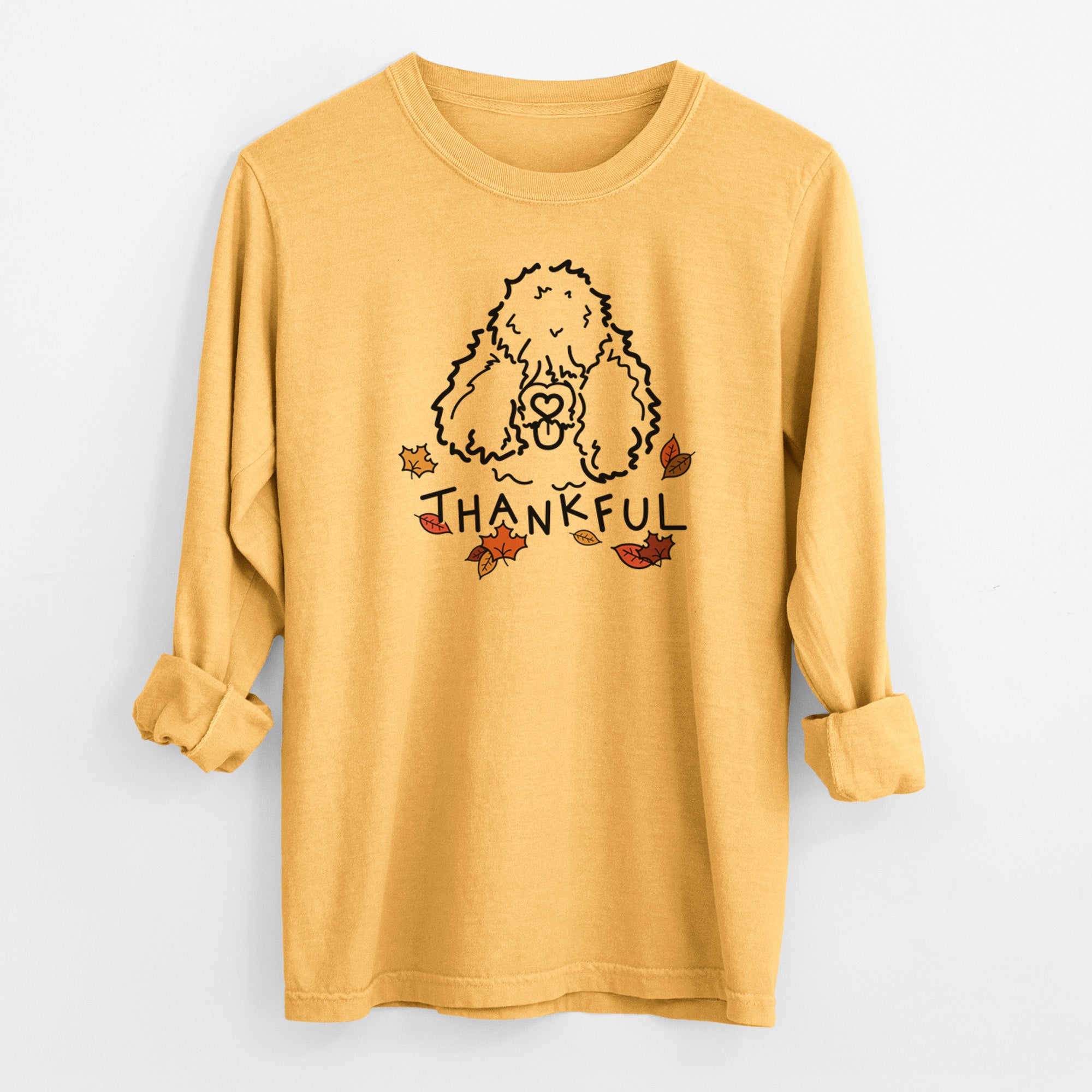 Thankful Bouvier des Flandres - Deeogey - Men's Heavyweight 100% Cotton Long Sleeve