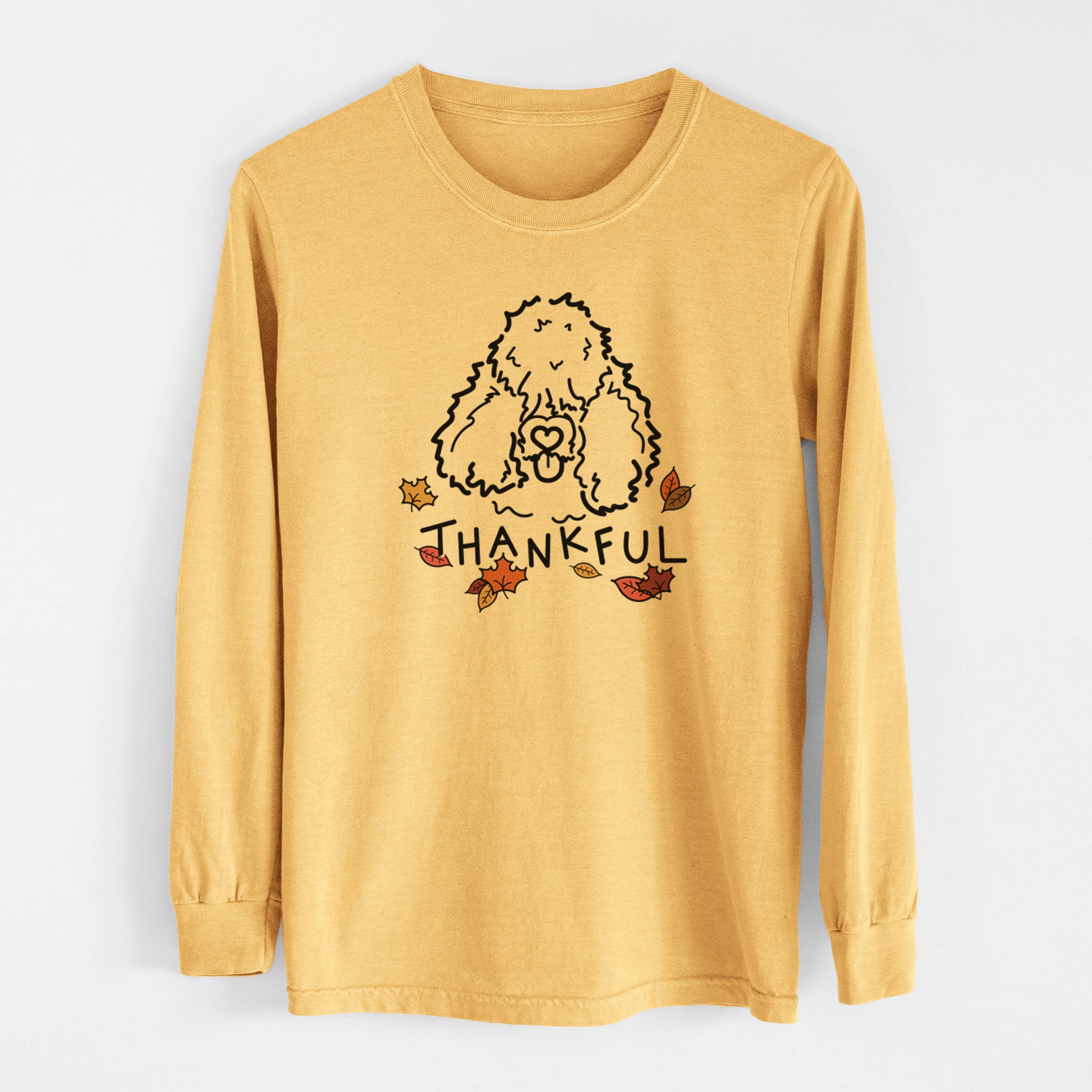 Thankful Bouvier des Flandres - Deeogey - Men's Heavyweight 100% Cotton Long Sleeve