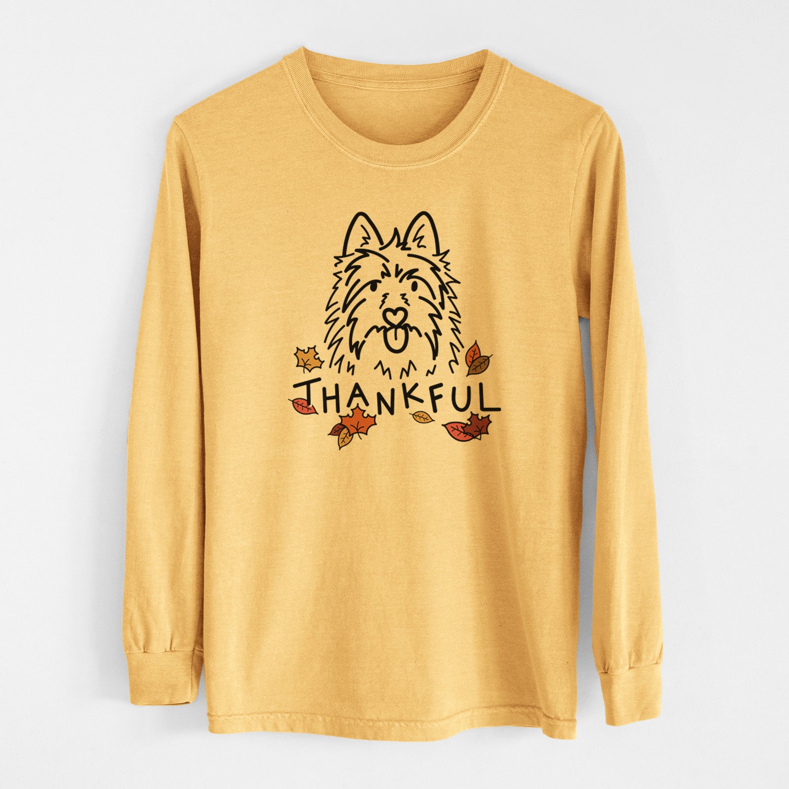 Thankful Australian Terrier - Digger - Men's Heavyweight 100% Cotton Long Sleeve