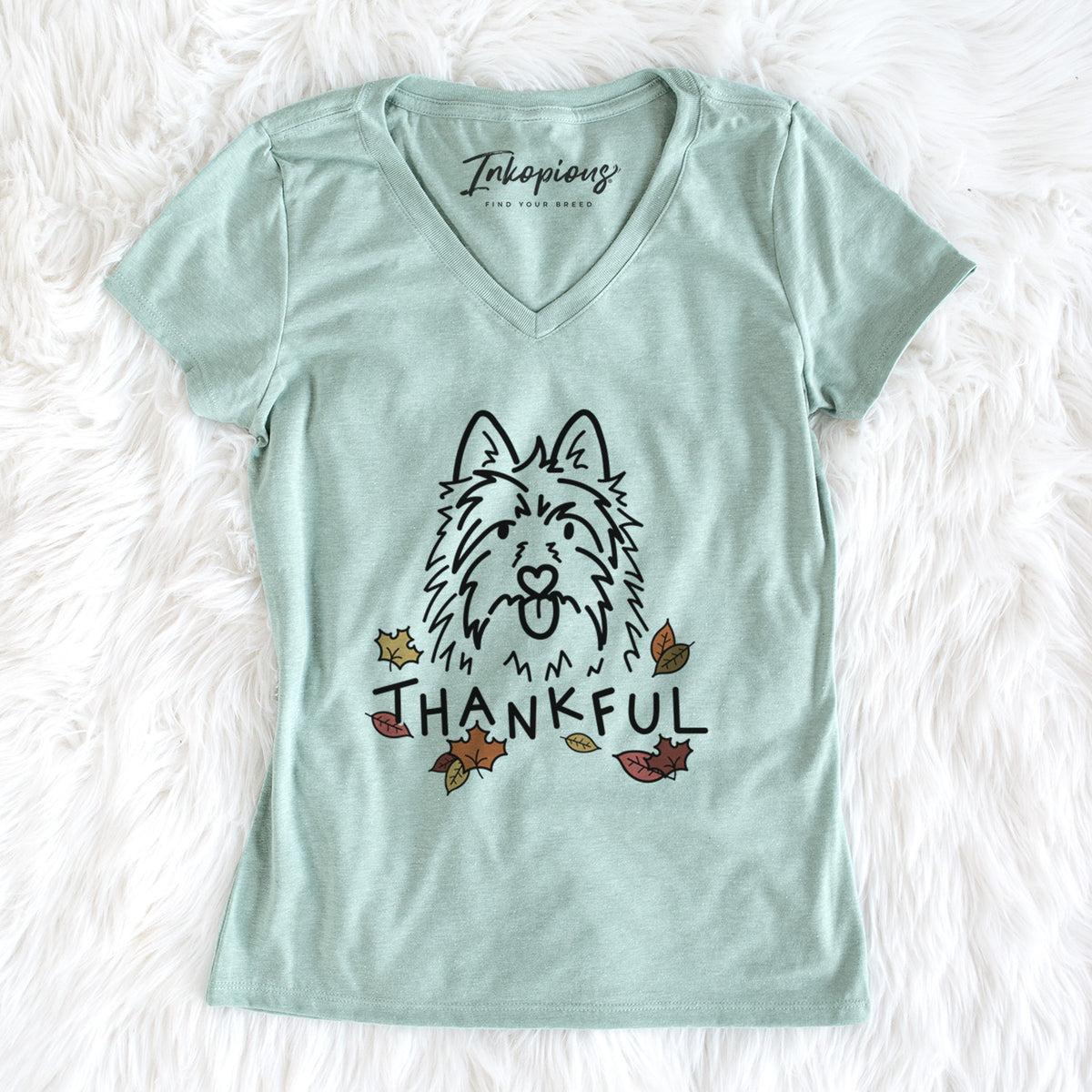 Thankful Australian Terrier - Digger - Women&#39;s Perfect V-neck Shirt