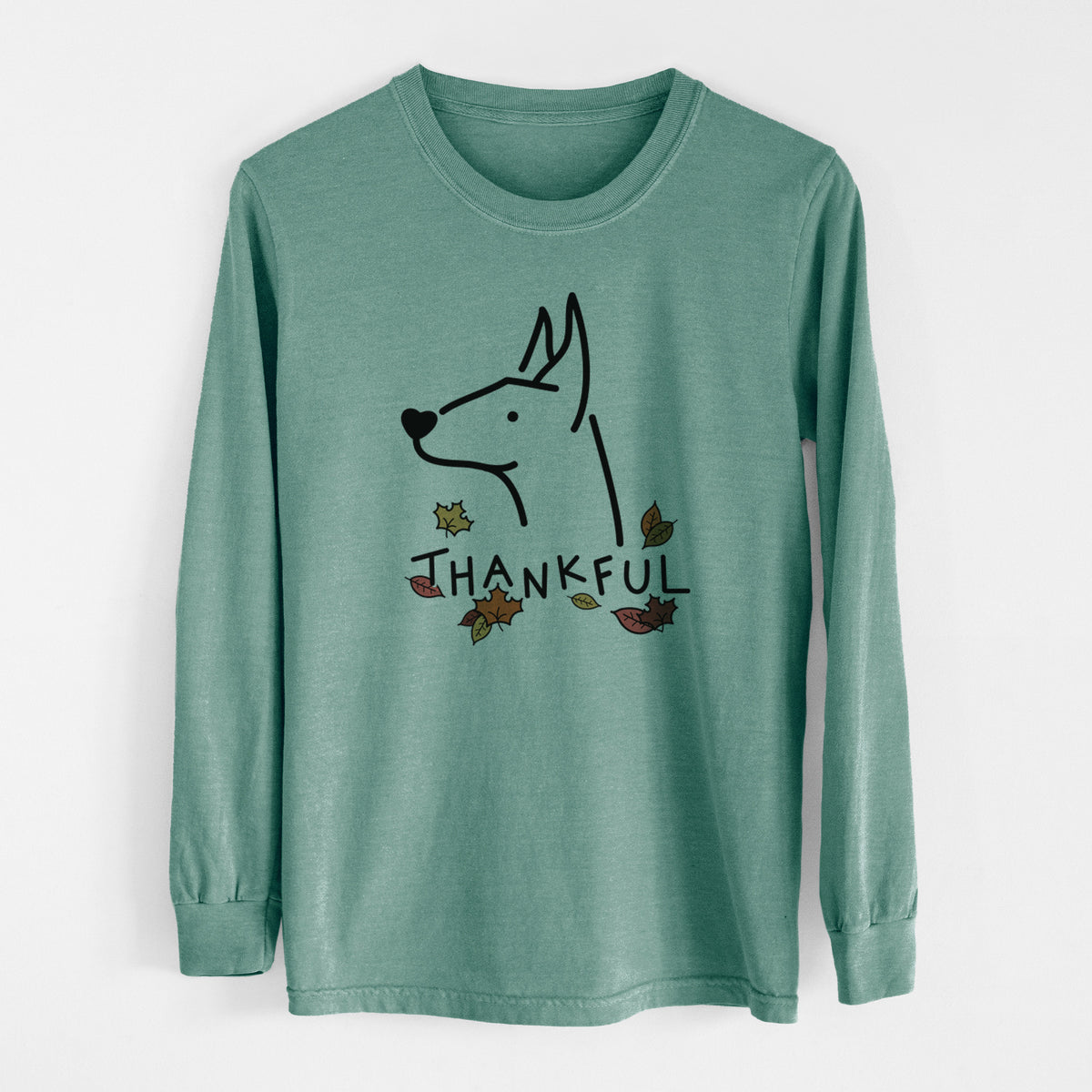 Thankful Doberman Pinscher - Men's Heavyweight 100% Cotton Long Sleeve