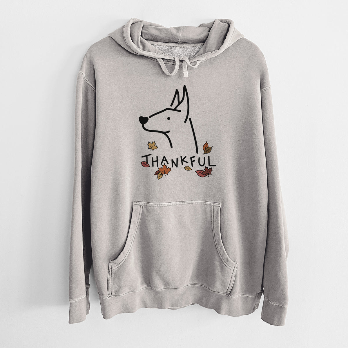 Thankful Doberman Pinscher - Unisex Pigment Dyed Hoodie