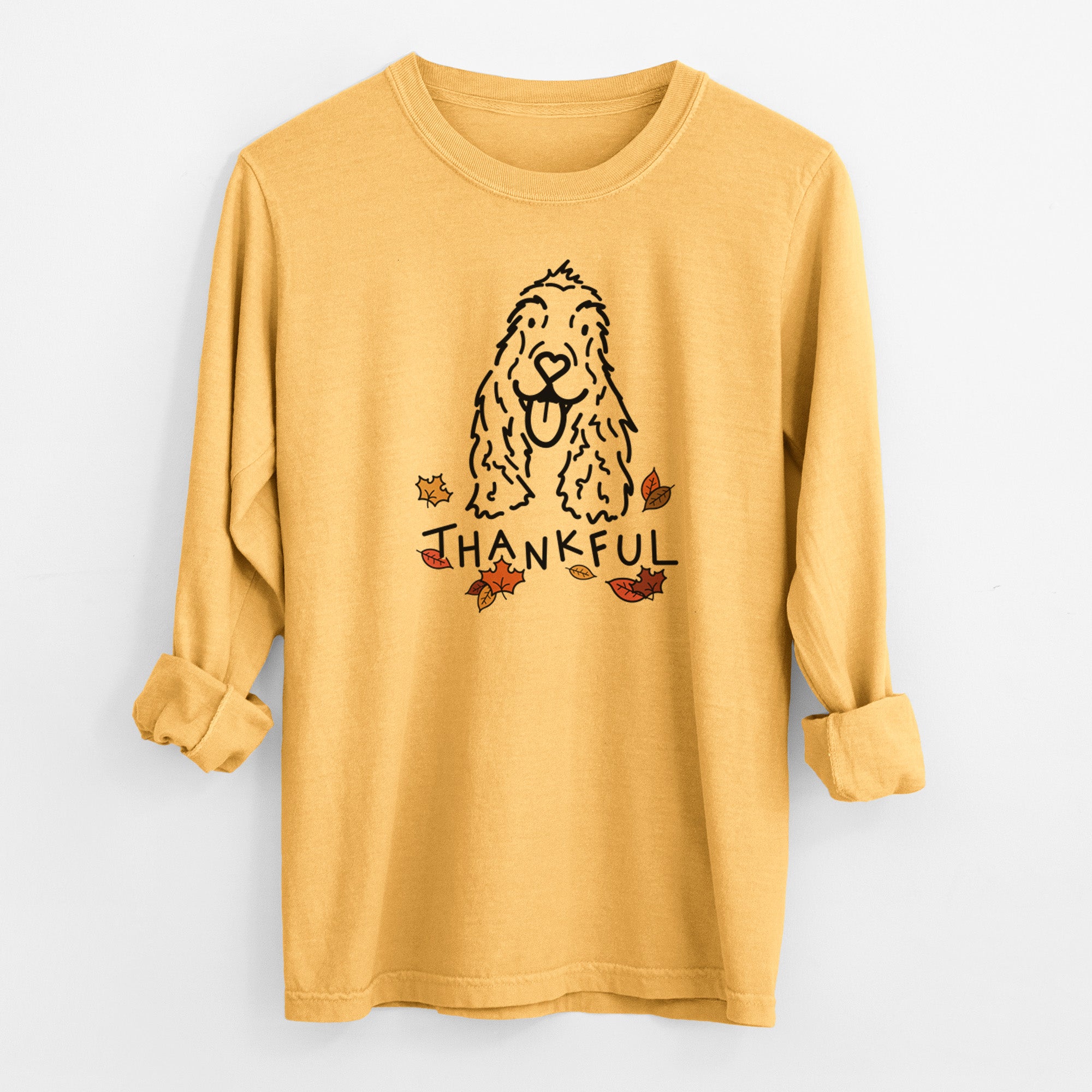 Thankful English Cocker Spaniel - Dolly - Heavyweight 100% Cotton Long Sleeve
