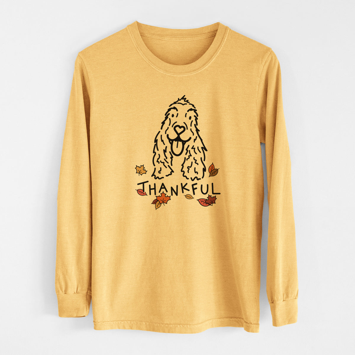 Thankful English Cocker Spaniel - Dolly - Heavyweight 100% Cotton Long Sleeve