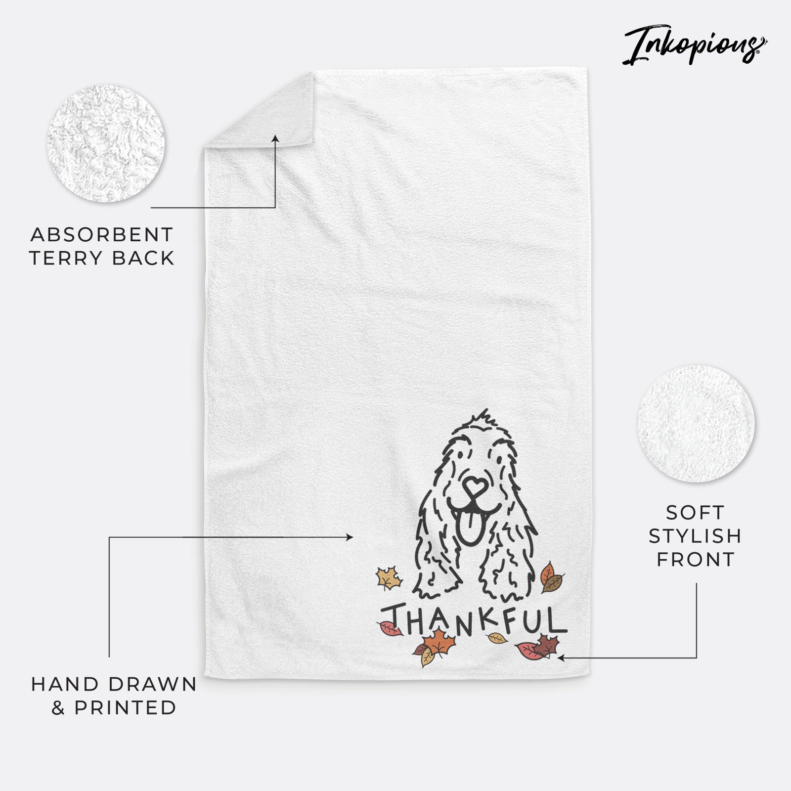 Thankful English Cocker Spaniel - Dolly - Hand Towel