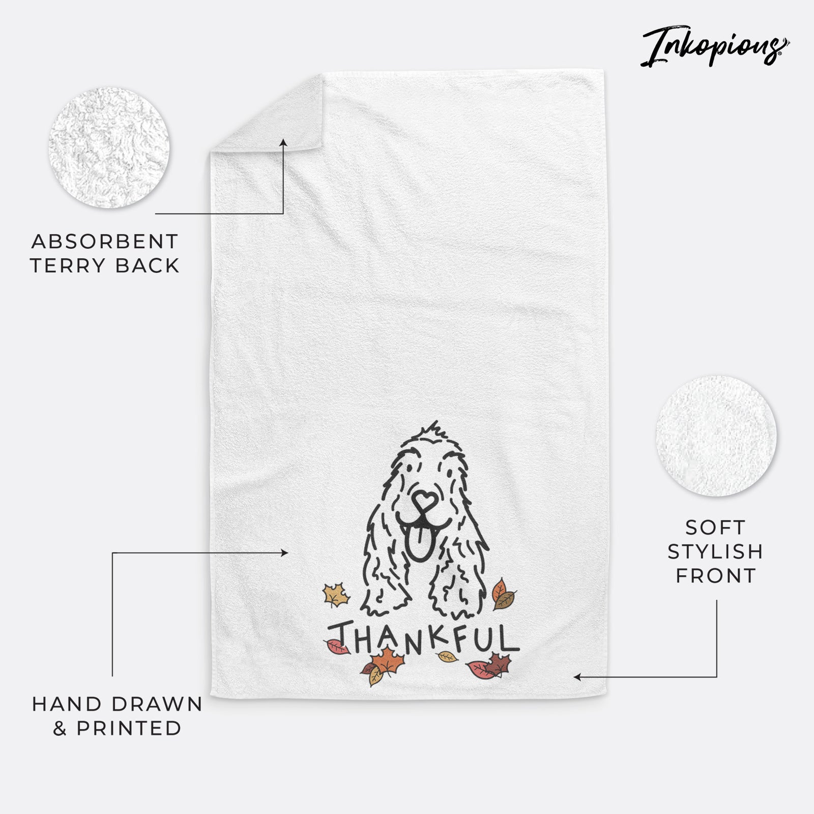 Thankful English Cocker Spaniel - Dolly - Hand Towel