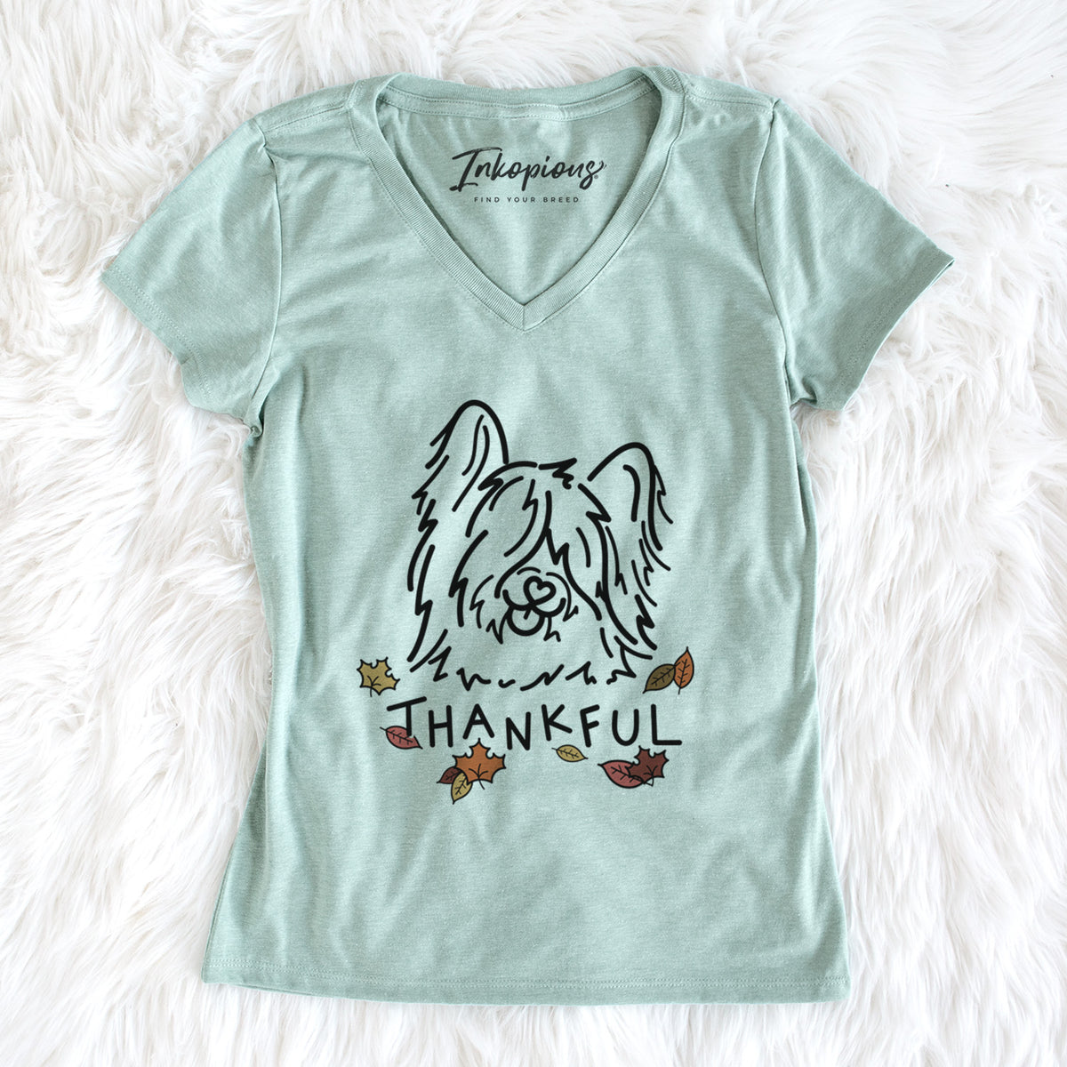 Thankful Skye Terrier - Dougal - Women's Perfect V-neck Shirt