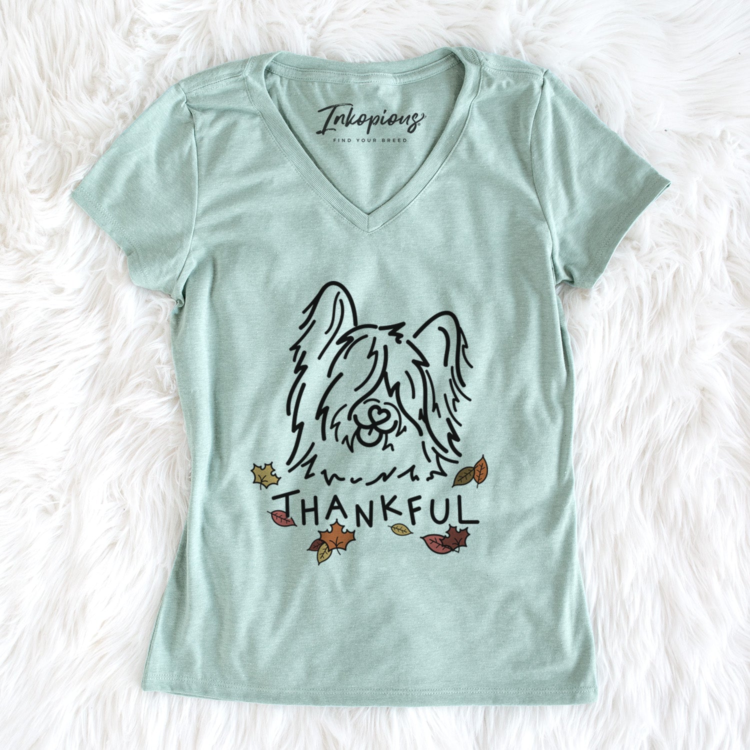 Thankful Skye Terrier - Dougal - Women's Perfect V-neck Shirt