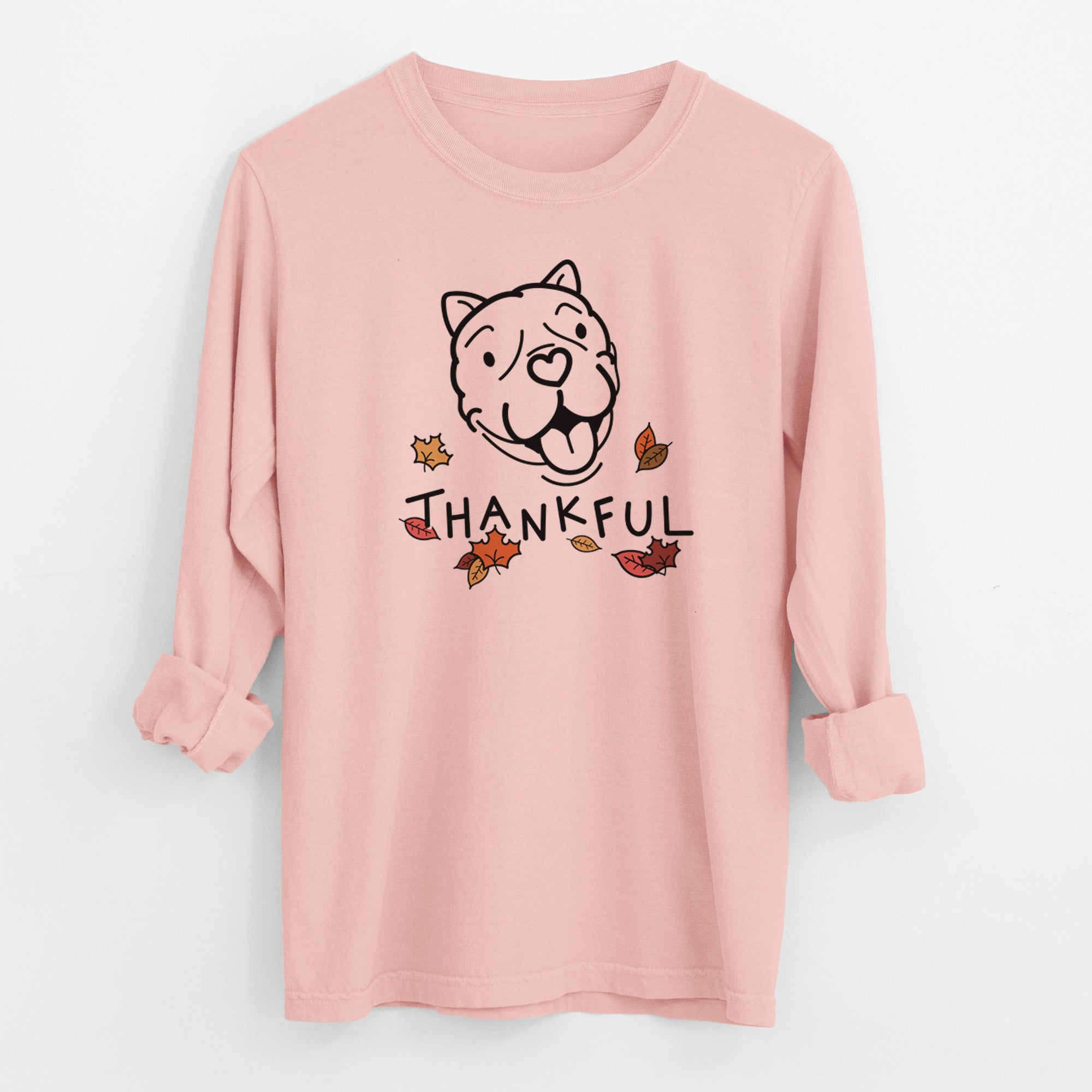 Thankful American Bulldog - Draco - Men's Heavyweight 100% Cotton Long Sleeve