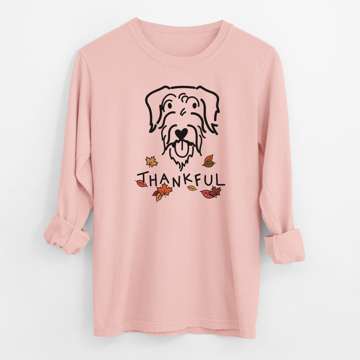 Thankful Doodle - Dug - Men's Heavyweight 100% Cotton Long Sleeve