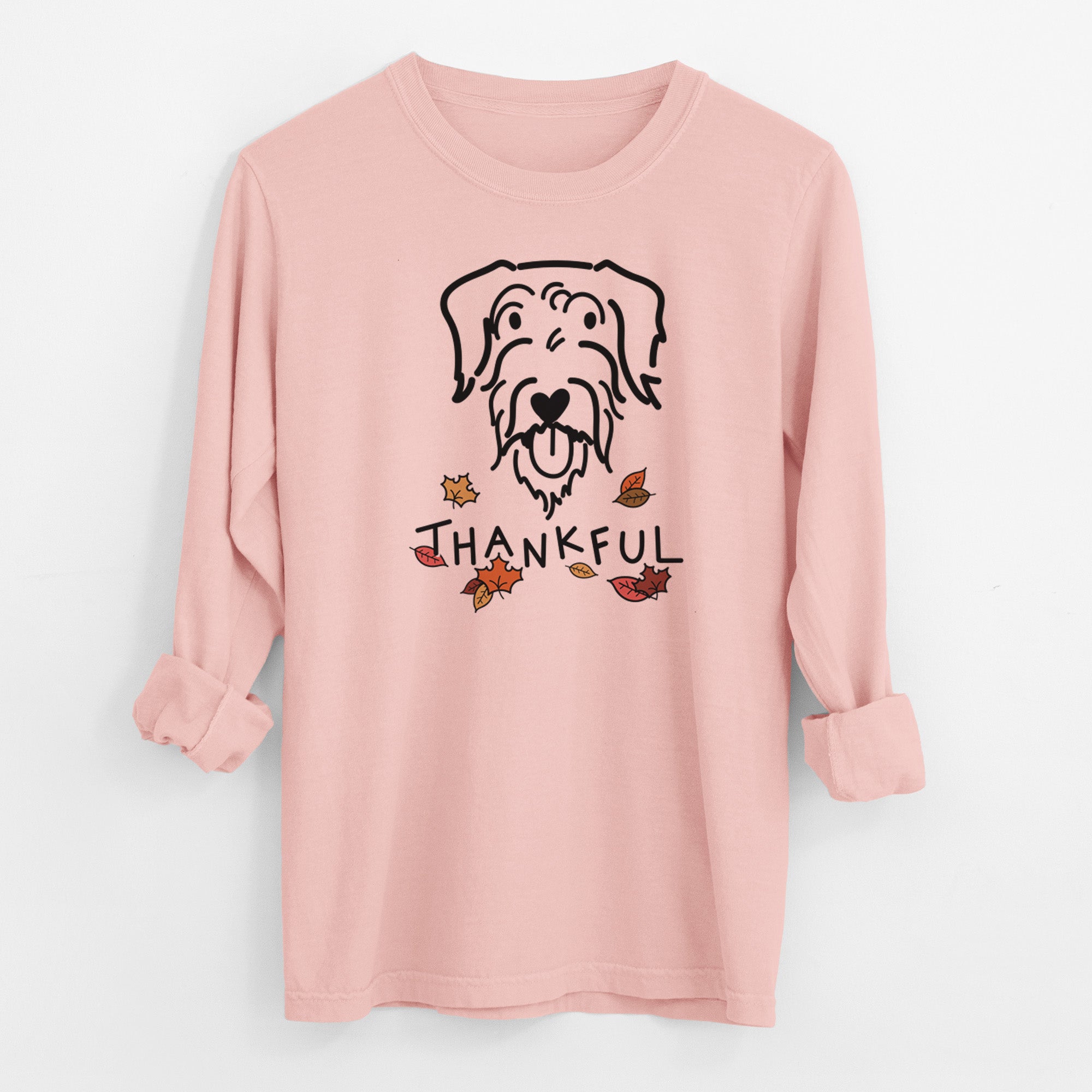 Thankful Doodle - Dug - Men's Heavyweight 100% Cotton Long Sleeve