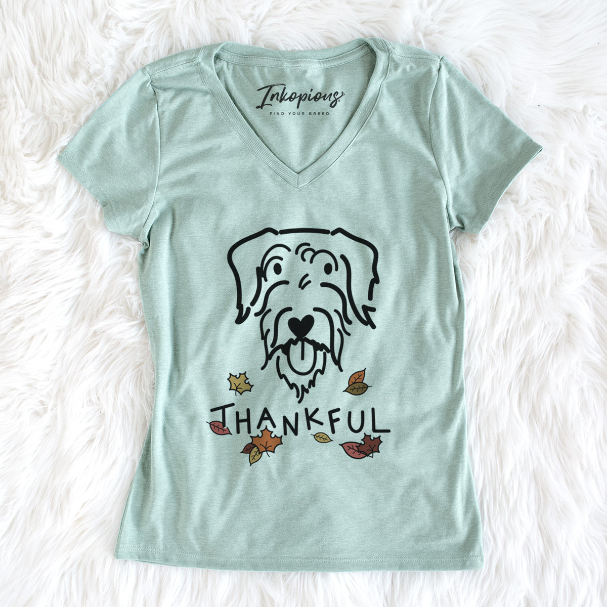 Thankful Doodle - Dug - Women&#39;s Perfect V-neck Shirt