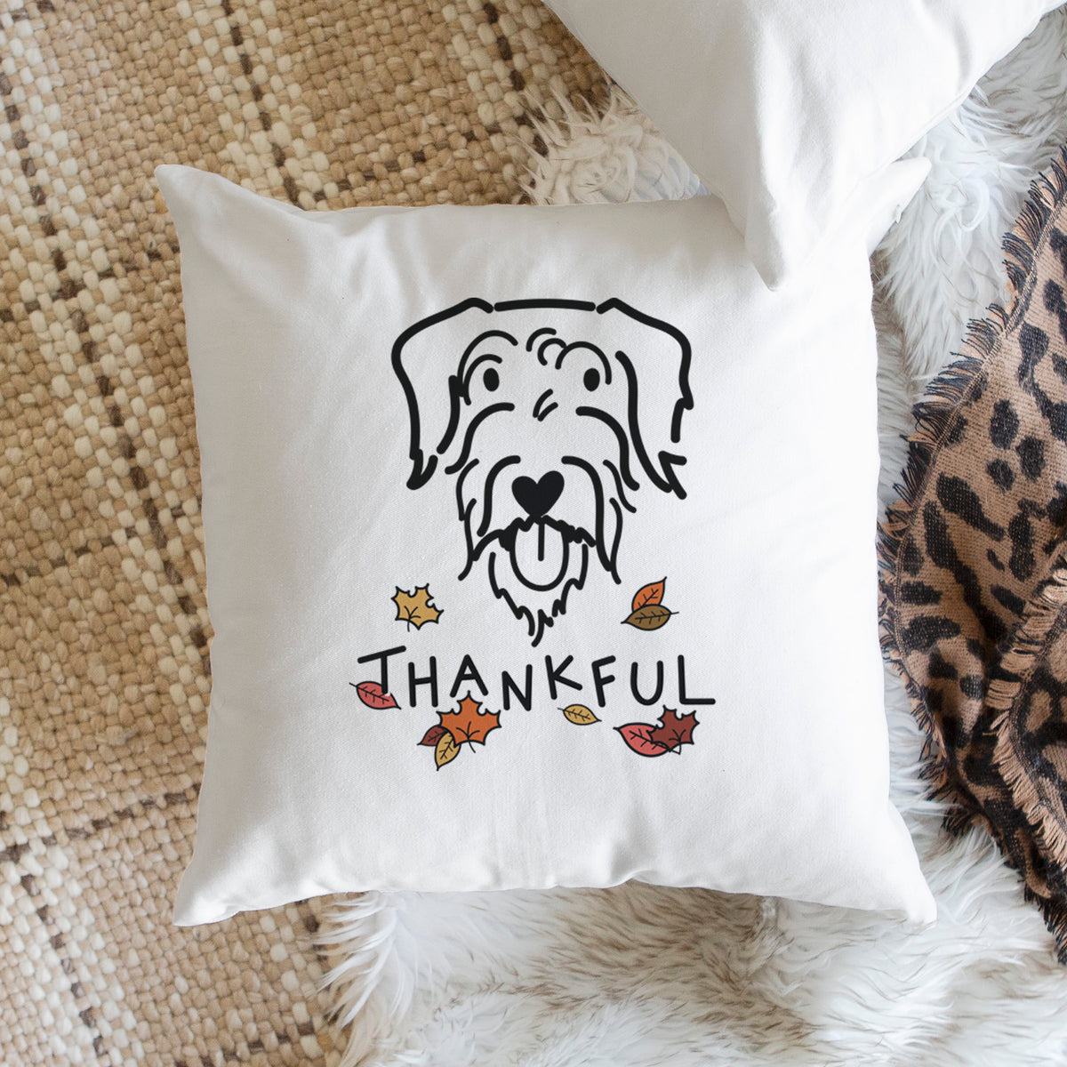 Love Always Doodle - Dug -  Throw Pillow Cover