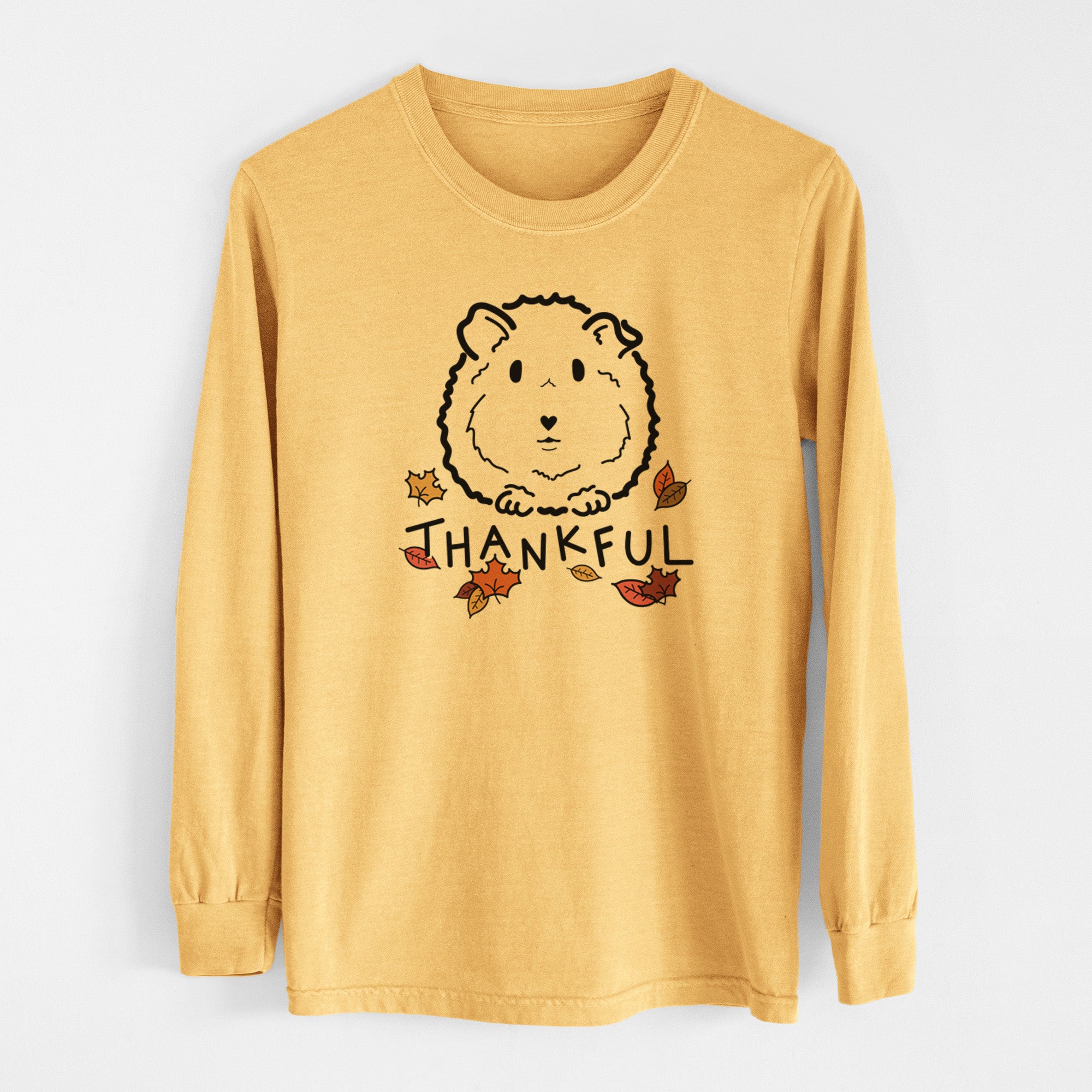 Thankful Guinea Pig - Duke - Men's Heavyweight 100% Cotton Long Sleeve