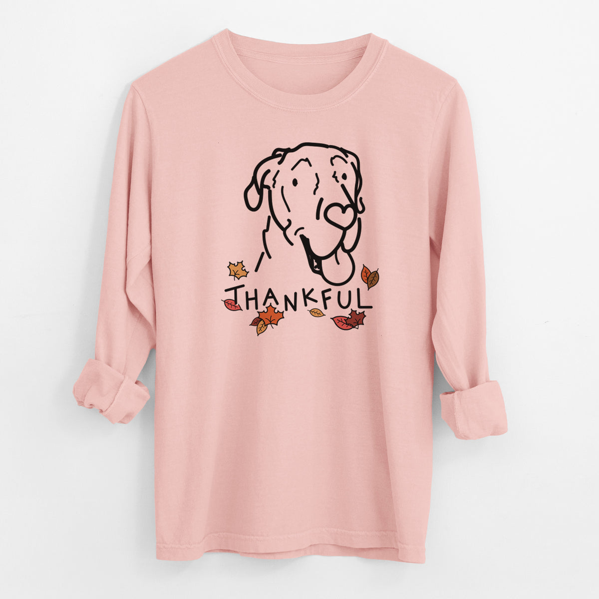 Thankful Great Dane - Duncan - Men's Heavyweight 100% Cotton Long Sleeve