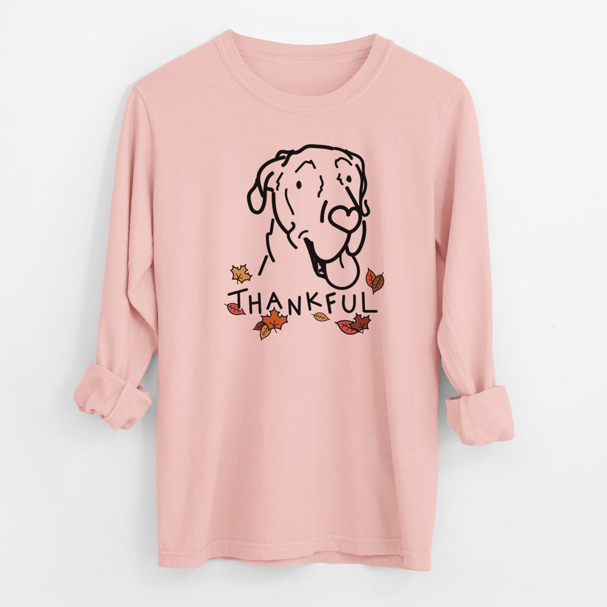 Thankful Great Dane - Duncan - Men's Heavyweight 100% Cotton Long Sleeve