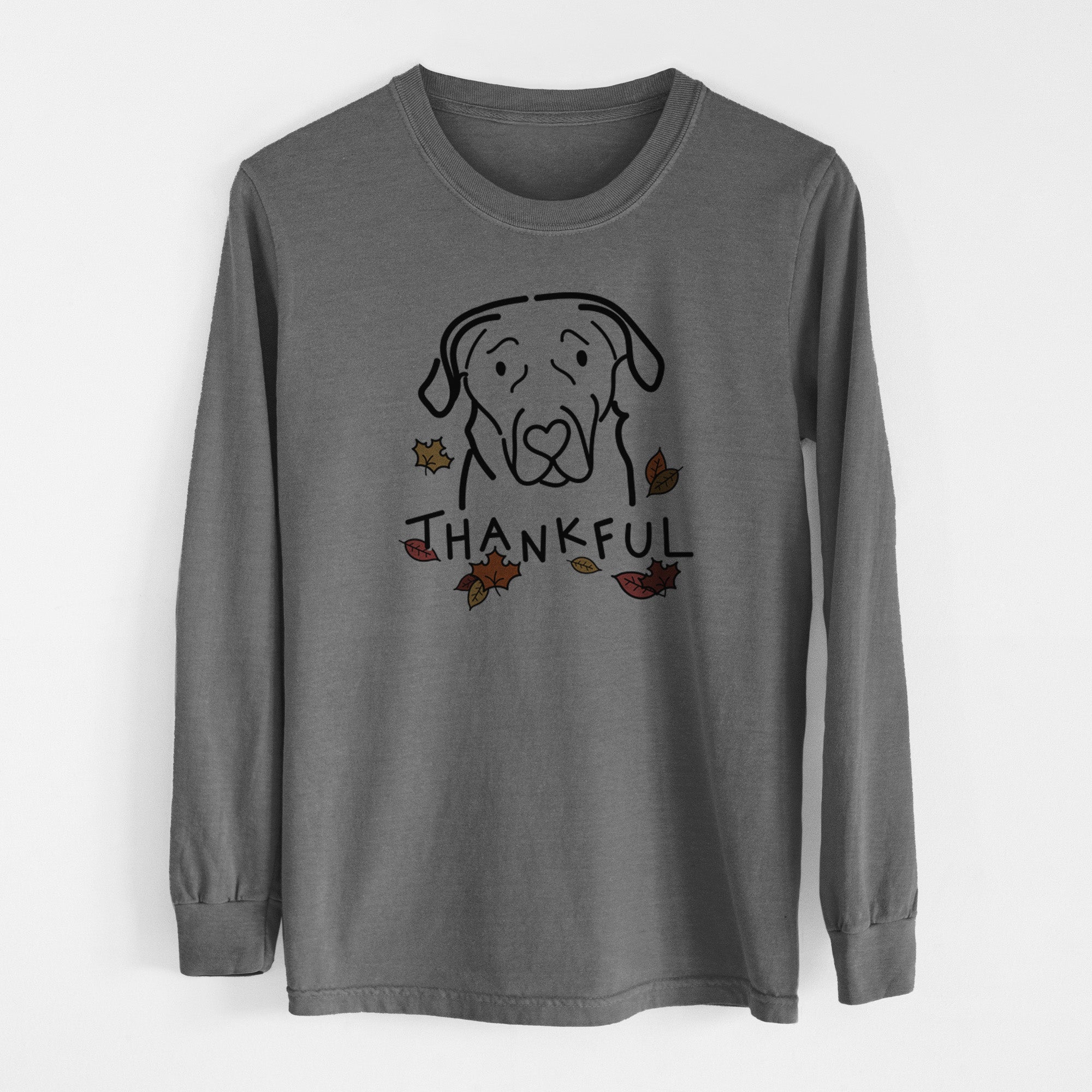 Thankful English Labrador - Men's Heavyweight 100% Cotton Long Sleeve